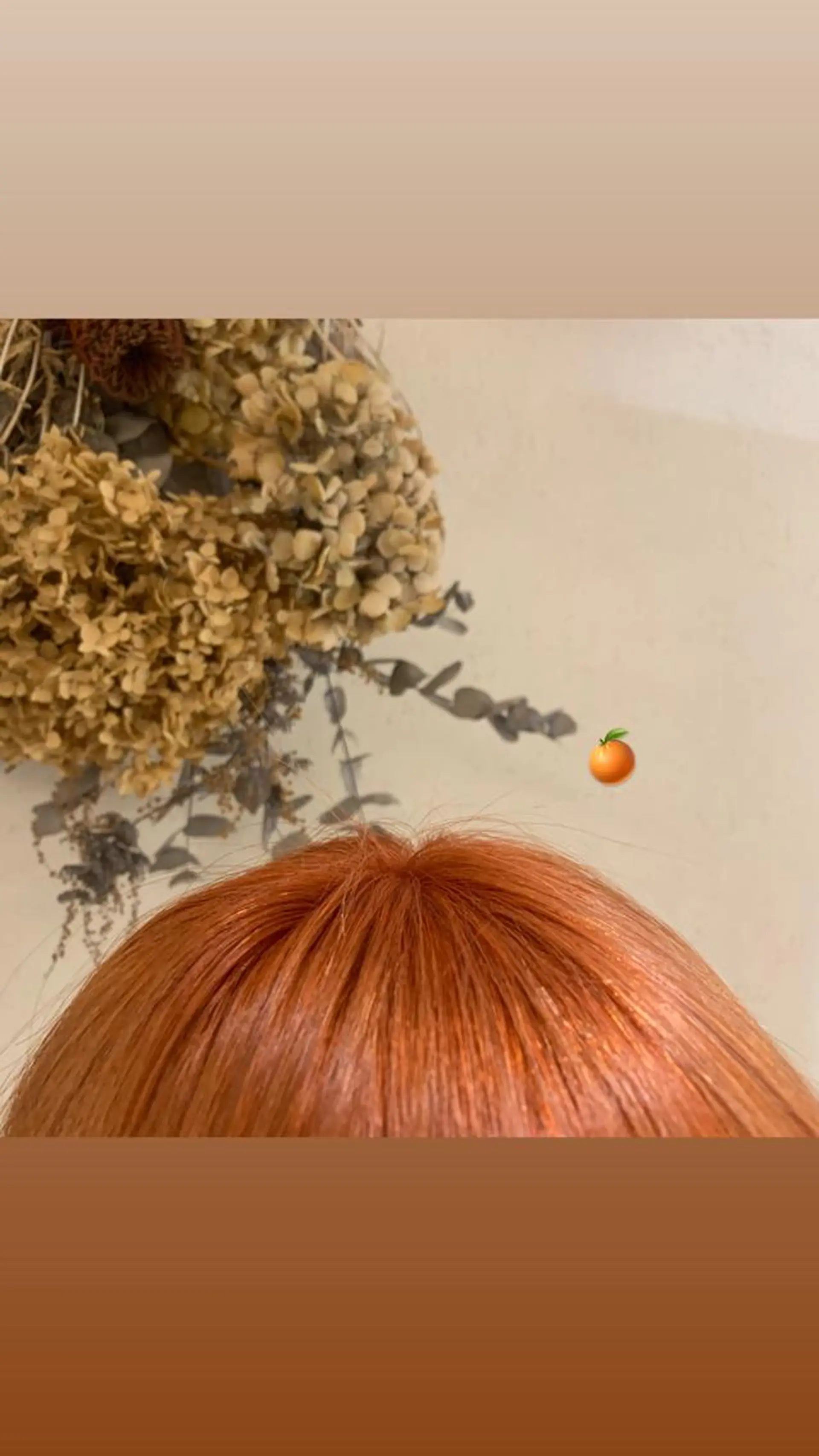 ショート カラー オレンジ Blue 髪質改善 💎松藤 莉奈のヘアスタイル