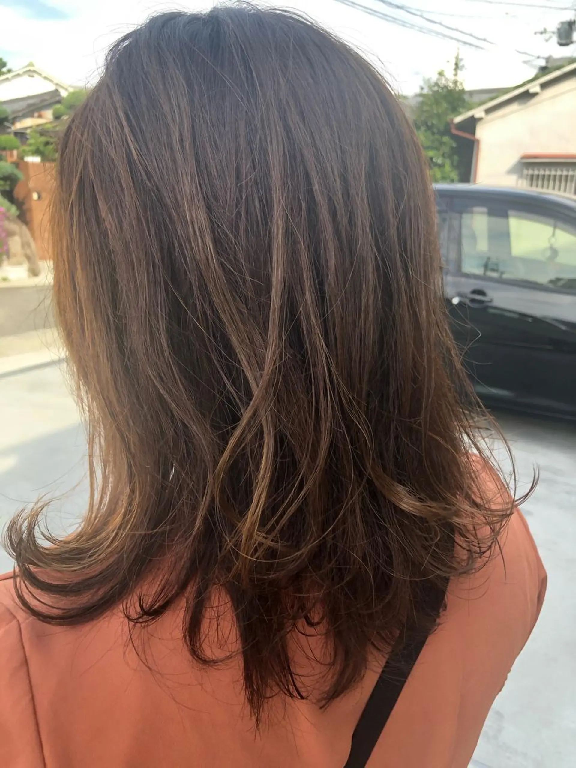 セミロング カラー noppo所属・NOPPO 和泉市 美容室/奥村 飛鳥のヘアスタイル