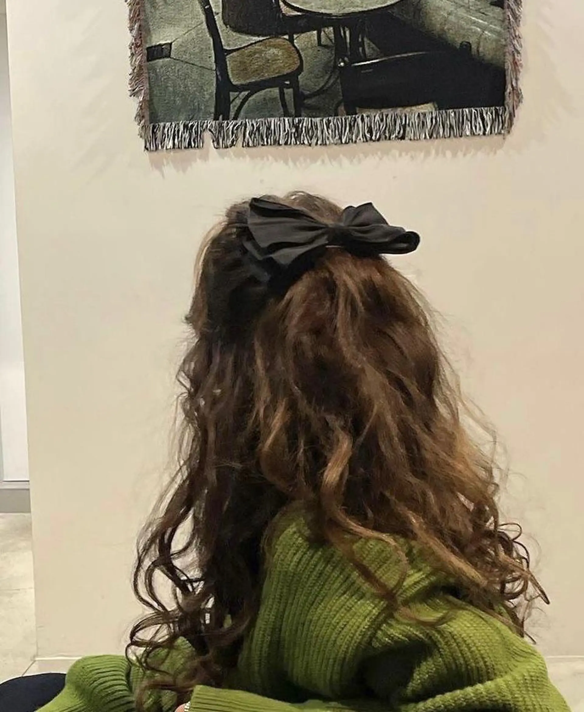 ロング パーマ TIECHEL所属・韓国ナチュラル・ ベージュ/落合夏希のヘアスタイル