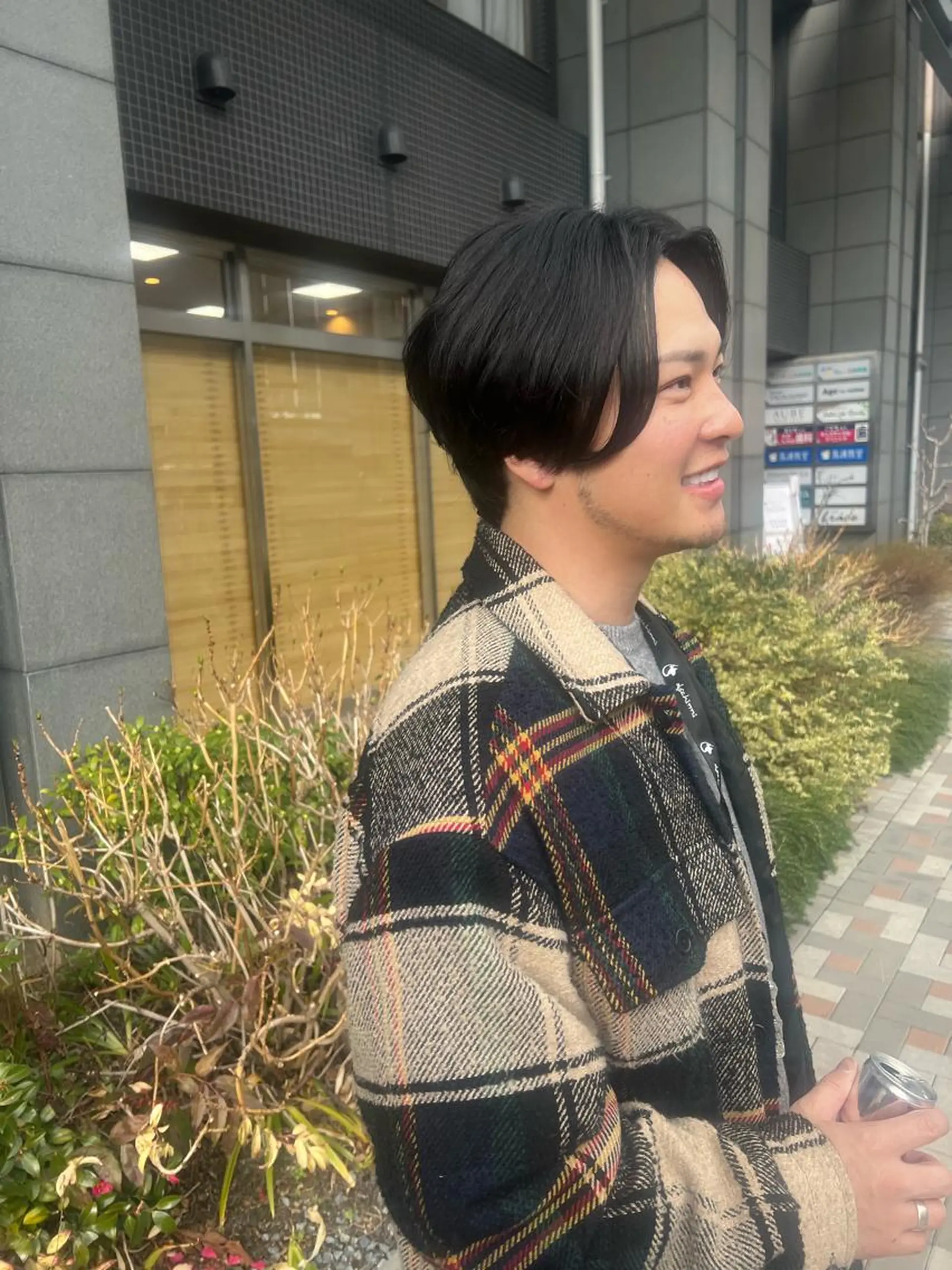 メンズ センターパート 刈り上げ SOYONなんば店 ／韓国風のヘアスタイル