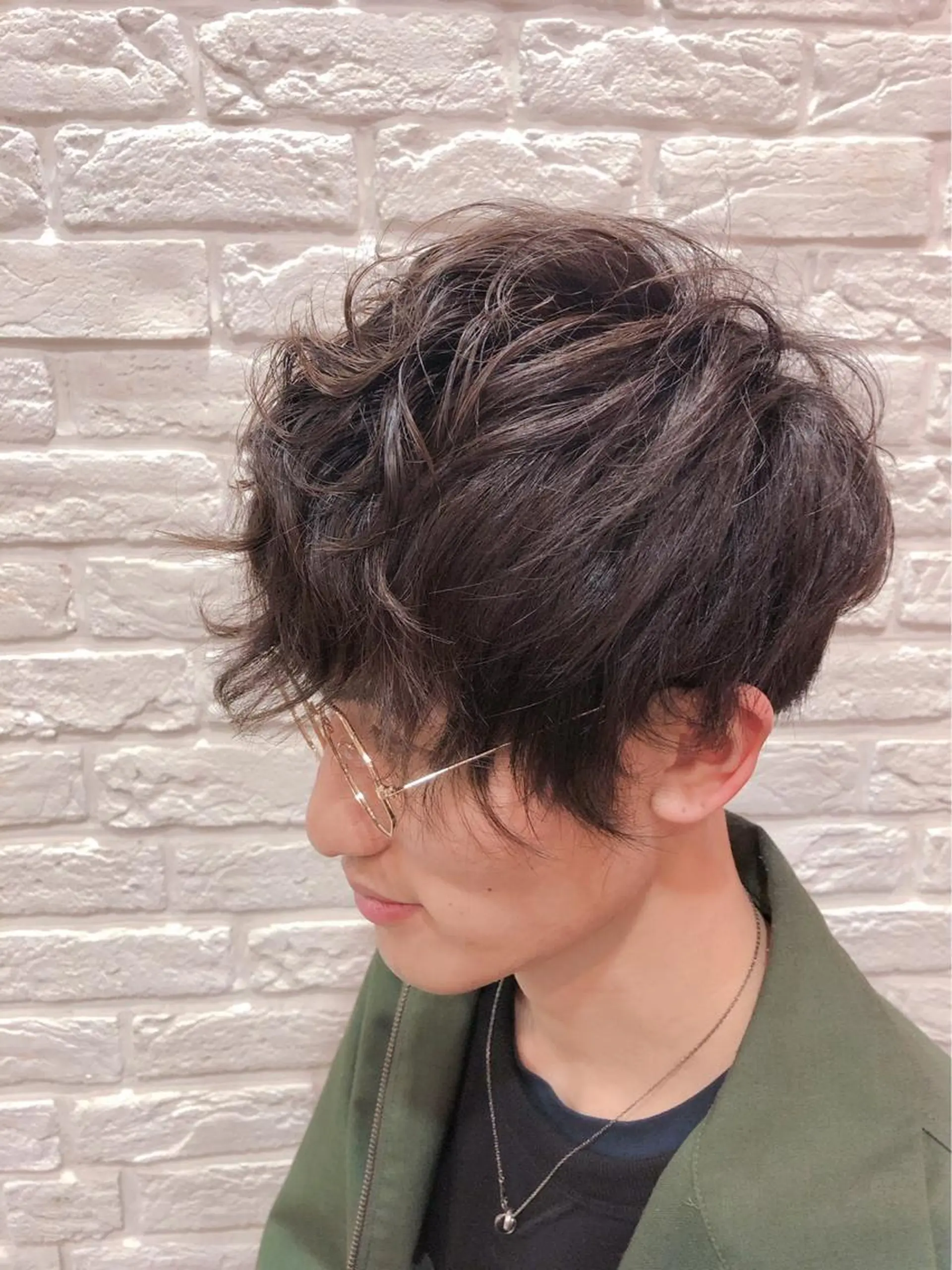 ショート メンズ カット パーマ 【寺田町】ソリハシ アキラのヘアスタイル