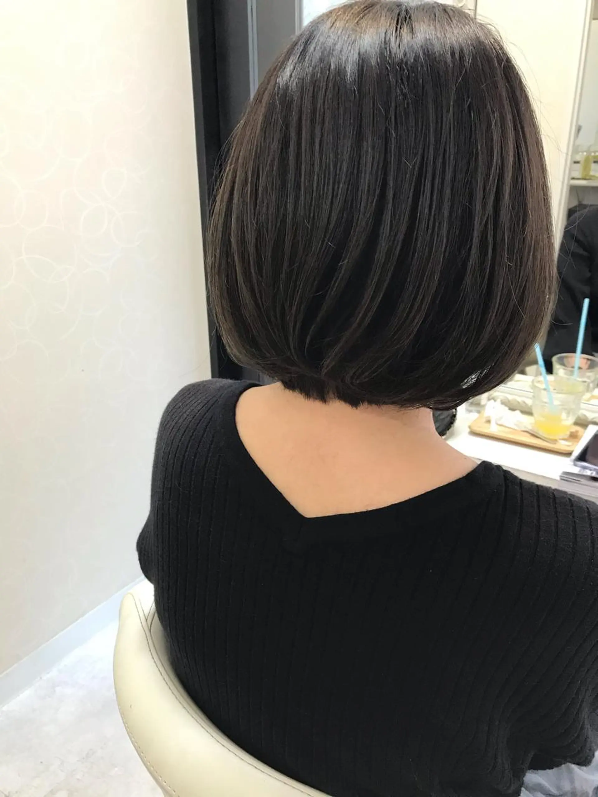 ミディアム カラー ブリーチ 透明感カラー ブリーチなしカラー カット ヘアカラー トリートメント ママ美容師 *ヒマワリのヘアスタイル