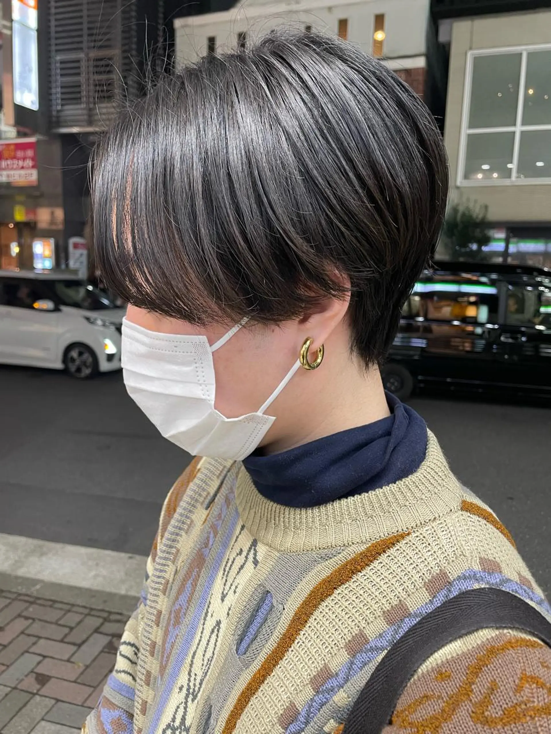 ショート メンズ センターパート 刈り上げ カット 韓国ヘア🦋 MIYUのヘアスタイル