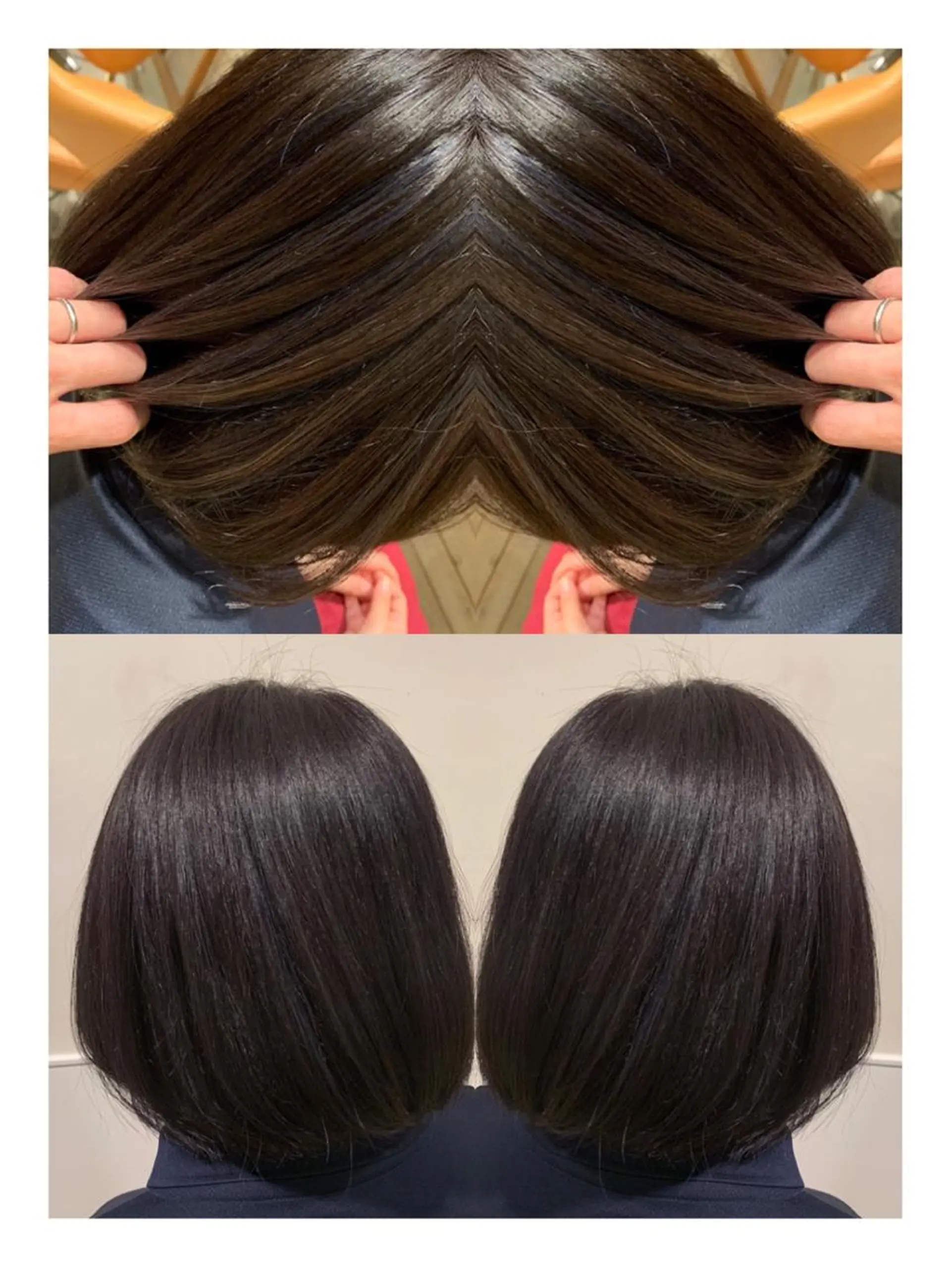 ショート カラー ショートボブ 黒髪 透明感カラー ハイライトカラー ネイビーカラー across hair design武蔵小杉店所属・/本物の髪質改善/ 古川新のヘアスタイル