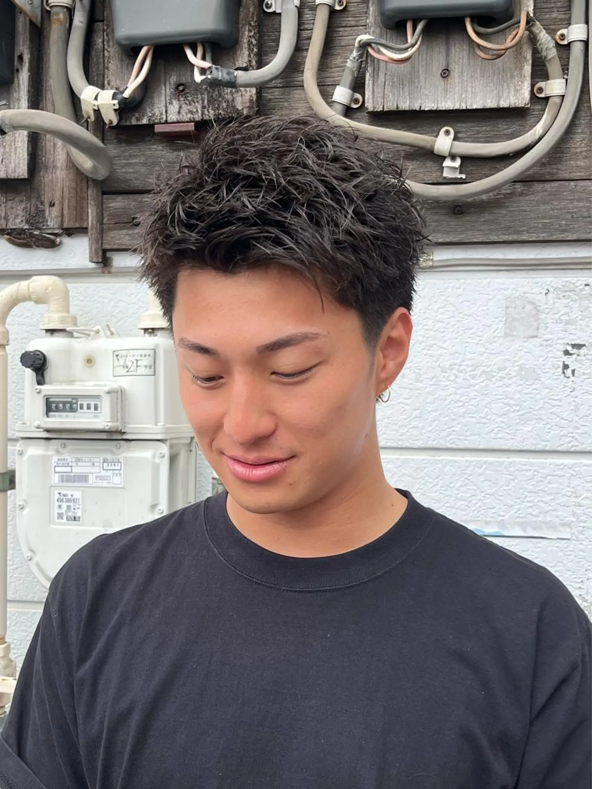 ショート メンズ スパイキーショート ショートヘア 【店長】メンズ職人 短髪　ハイトーン🔥のヘアスタイル