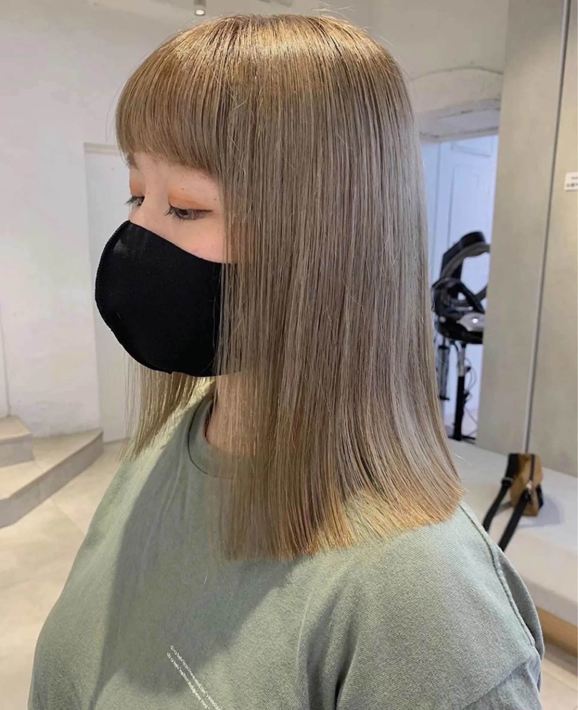 ミディアム ヘアカラー 🌫️韓国hair kanon🇰🇷のヘアスタイル