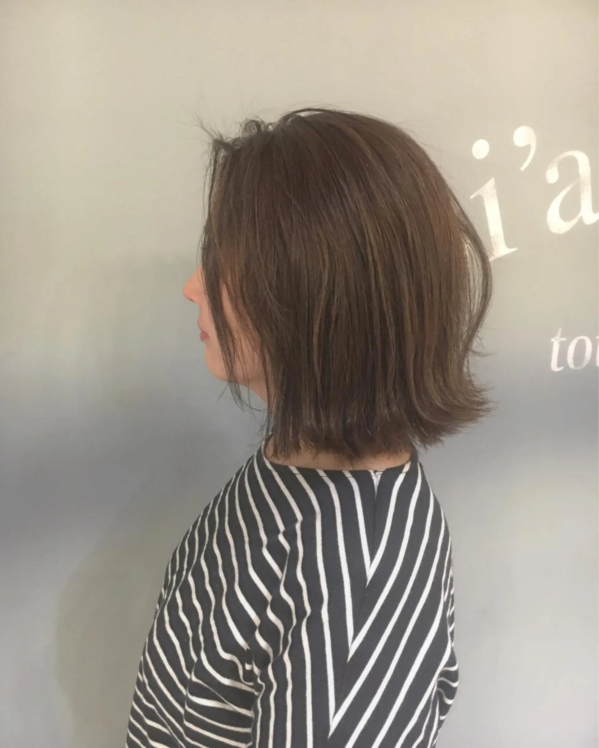 ショート 切りっぱなしボブ ボブ カット ヘアカラー 江原 彩華のヘアスタイル