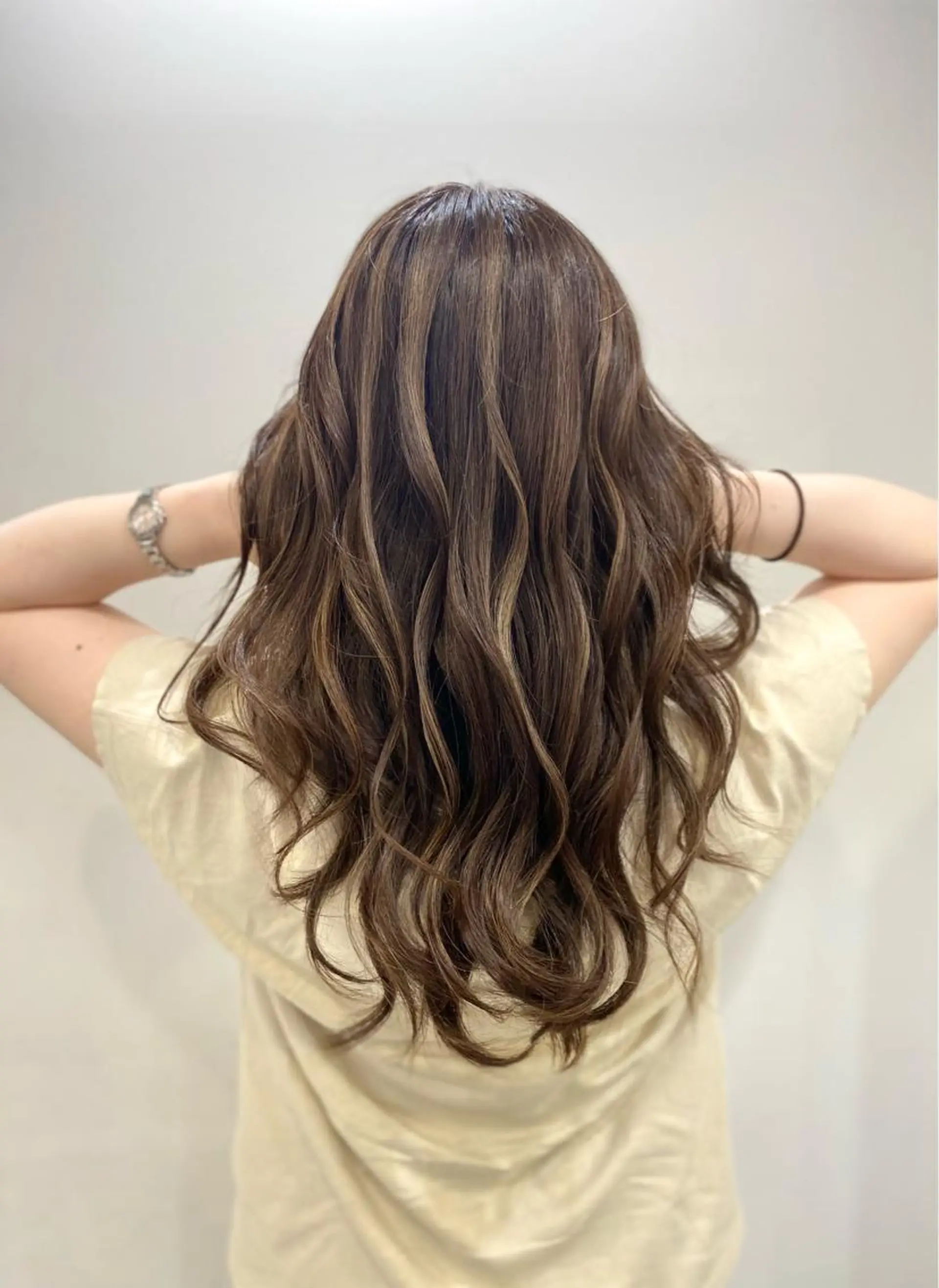 ロング カラー ハイライトカラー ハイライト ヘアカラー トリートメント opus 店長大和 レイヤー/赤み消しのヘアスタイル