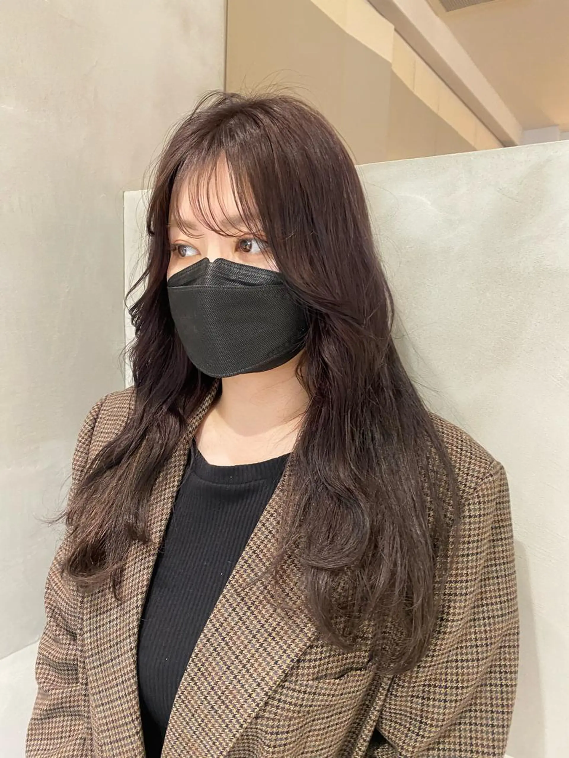 ロング ヘアカラー トリートメント ヘアセット 韓国レイヤーカット 🇰🇷mireiのヘアスタイル