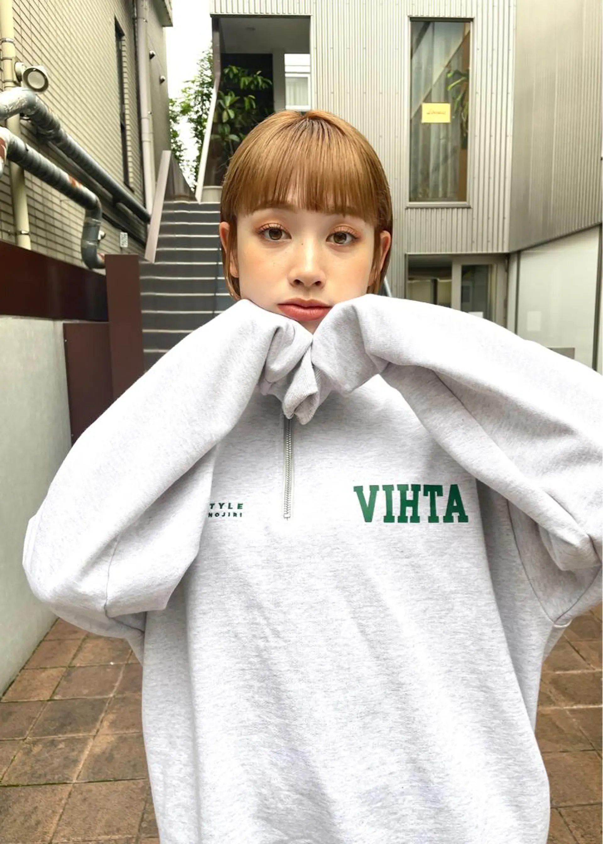 ショート カラー ベージュカラー 透明感カラー オレンジ ヘアカラー トリートメント ボブ/レイヤー/ケア パーマ/リュウタのヘアスタイル