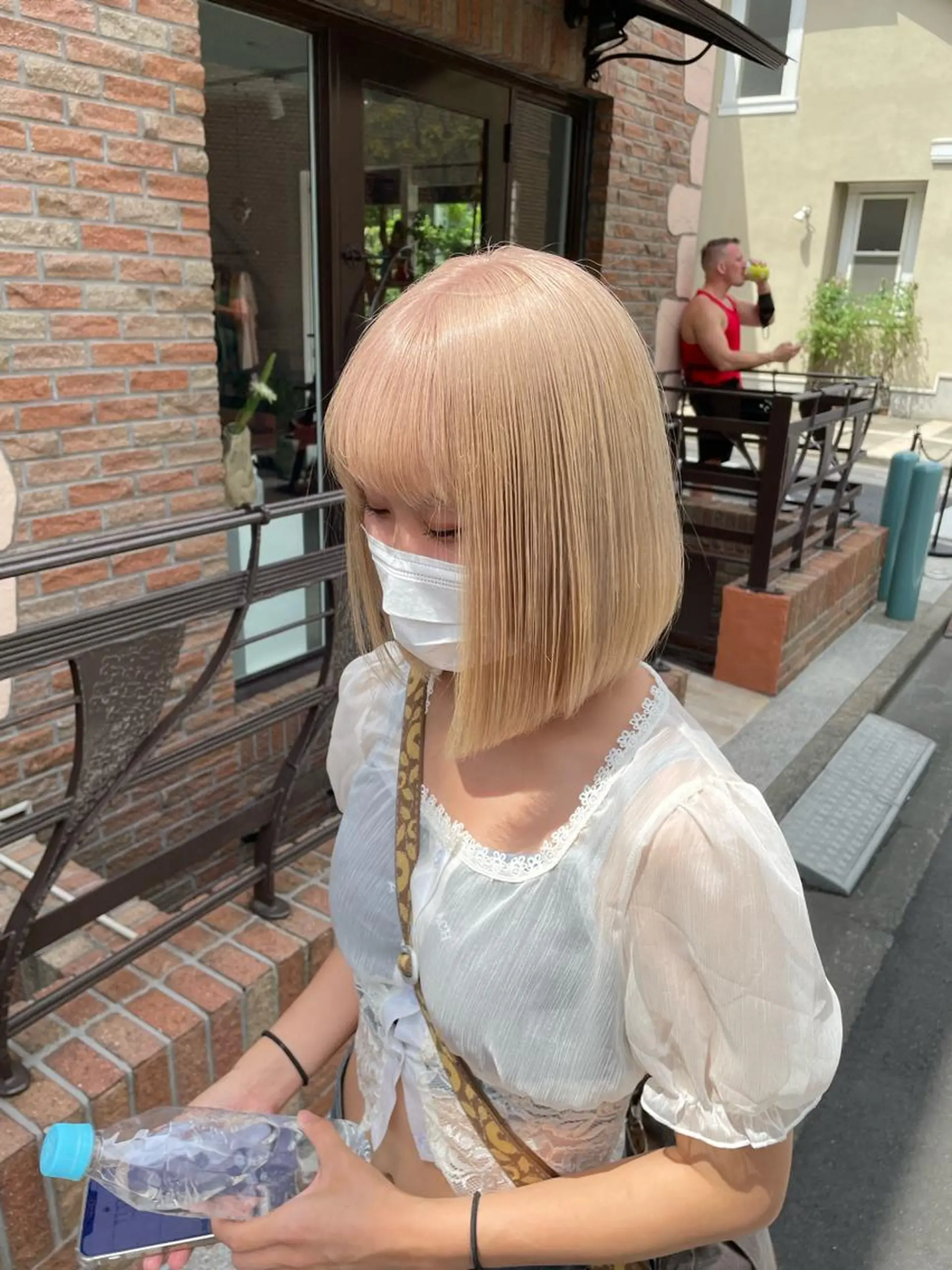 ミディアム アッシュ ピンクブラウン ボブ 学生 当日予約大歓迎💕/ Chisatoのヘアスタイル