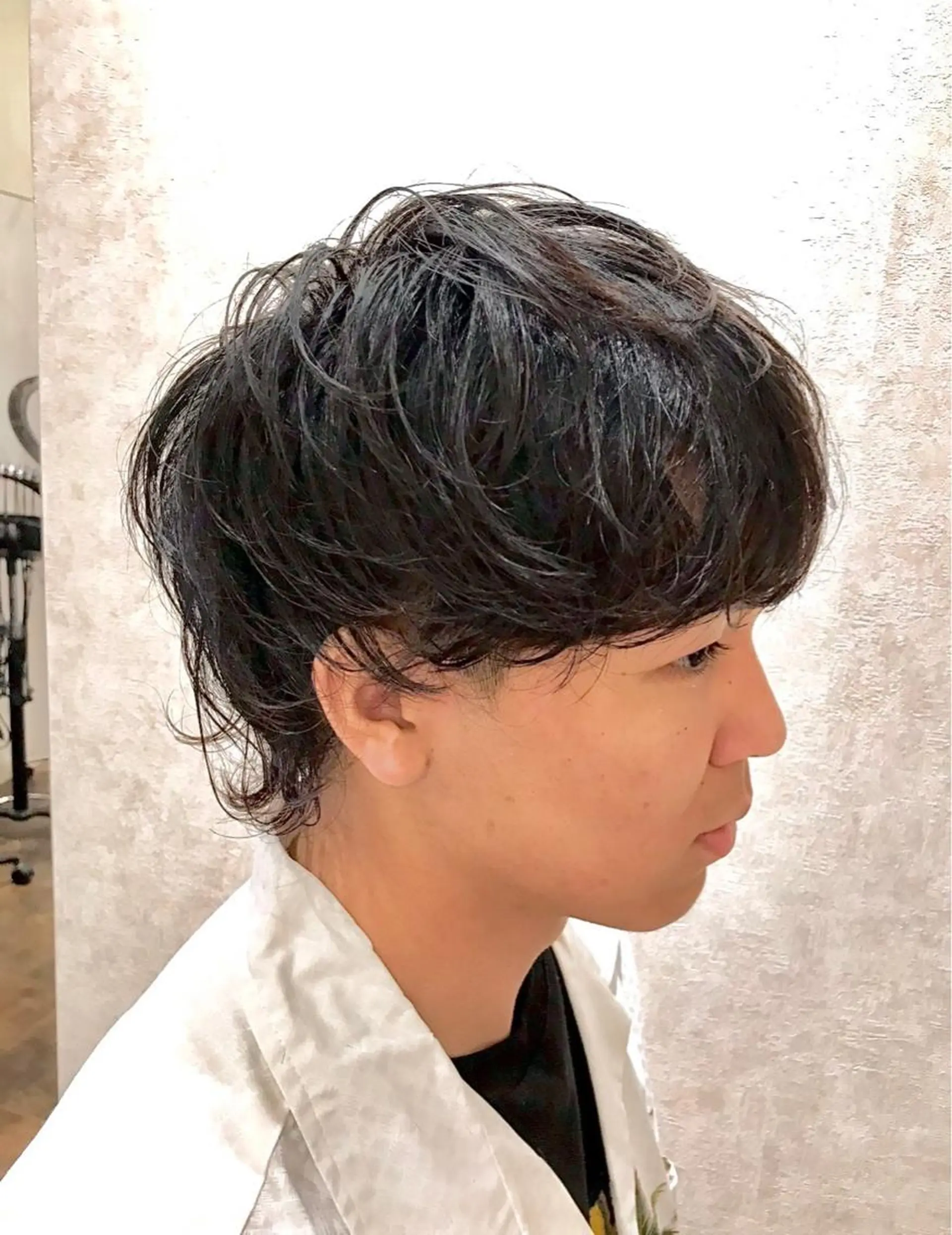 ショート パーマ メンズ メンズパーマ カット パーマ ヘアセット 飛田 楓信のヘアスタイル