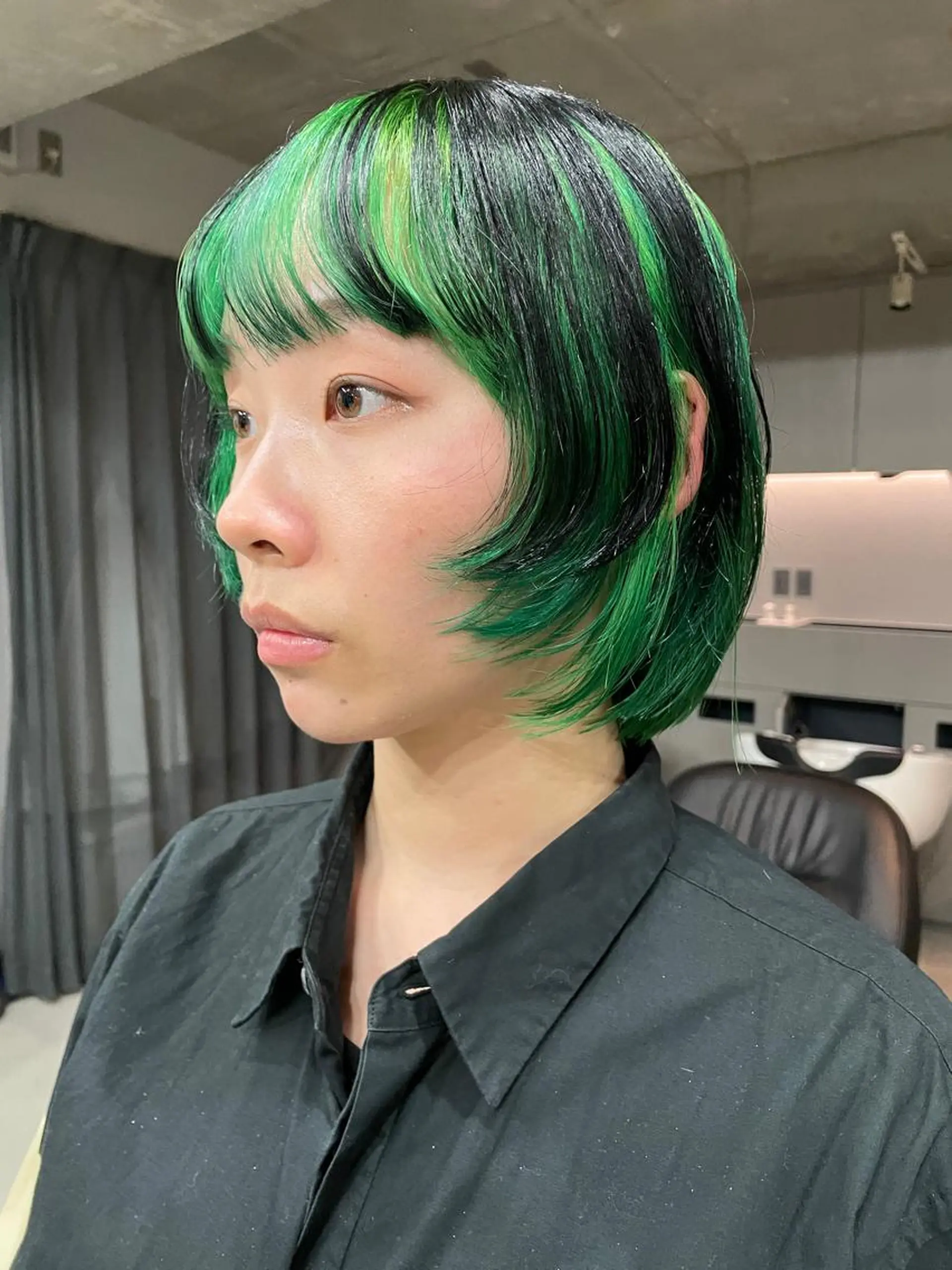 ミディアム カラー ヘアカラー 吉田一輝 外国人パーマのヘアスタイル