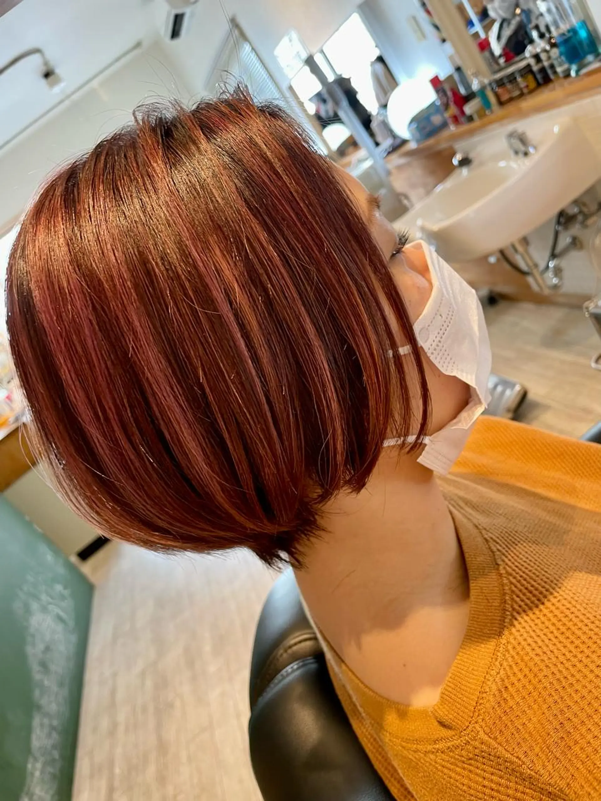 ショート カラー ハンサムショート ハイライトカラー ピンクカラー ハイライト ショートヘア one☆star所属・ママ美容師　守谷 明日香のヘアスタイル