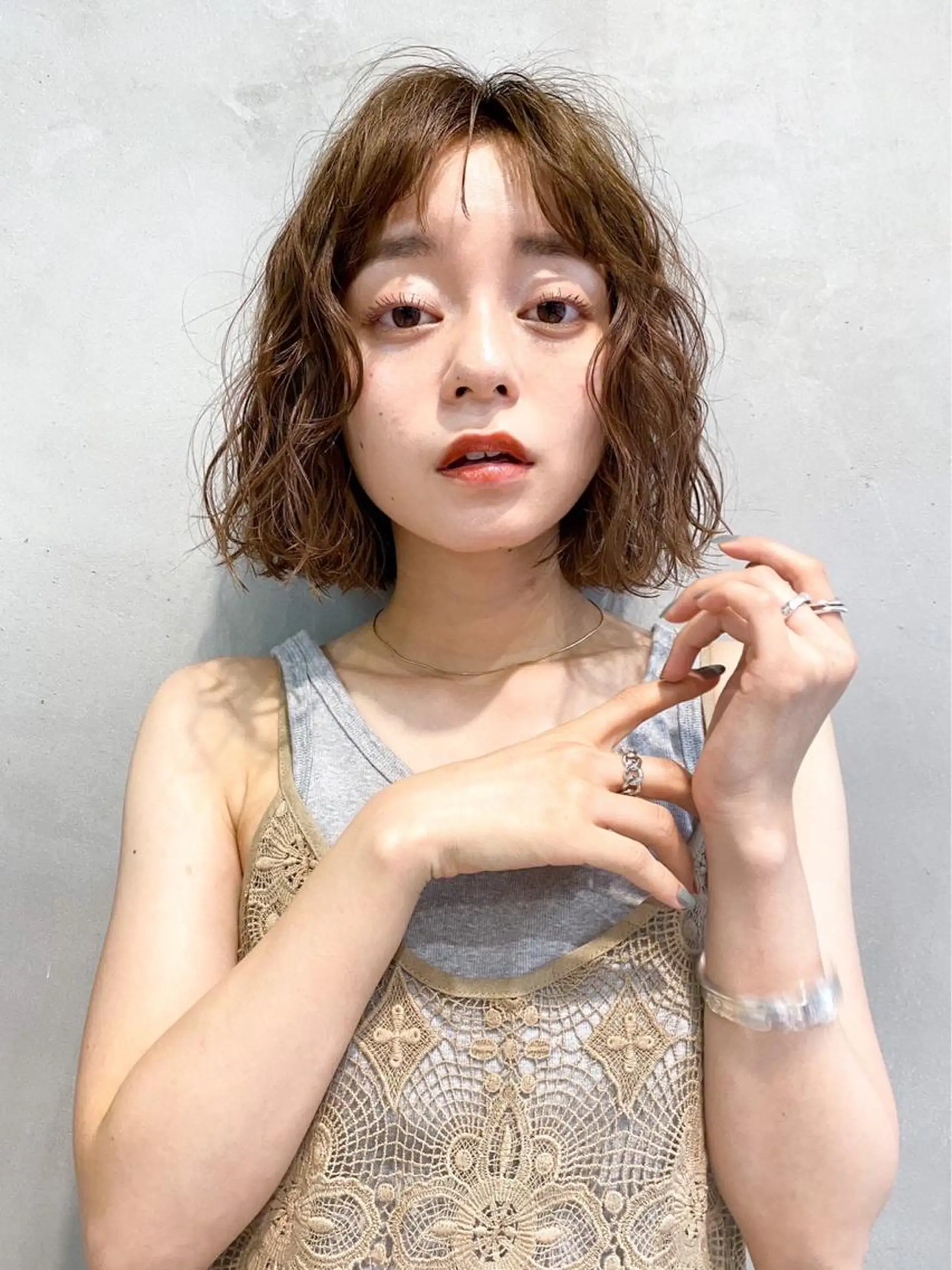 ミディアム カット ヘアカラー パーマ トリートメント Lien🌈 立川のヘアスタイル
