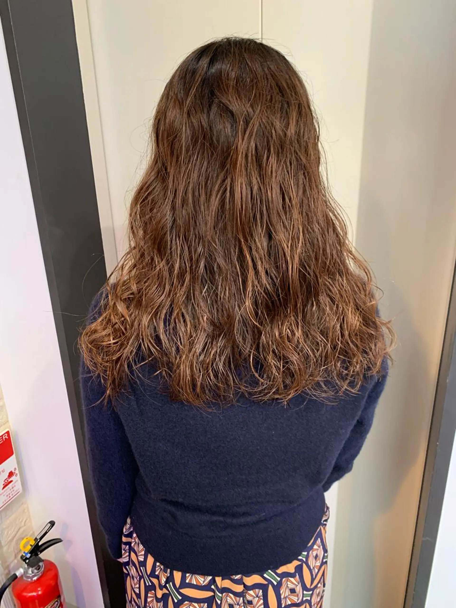 ロング パーマ カット パーマ GO TODAY SHAiRE SALON所属・SAKINO． ベージュカラーのヘアスタイル