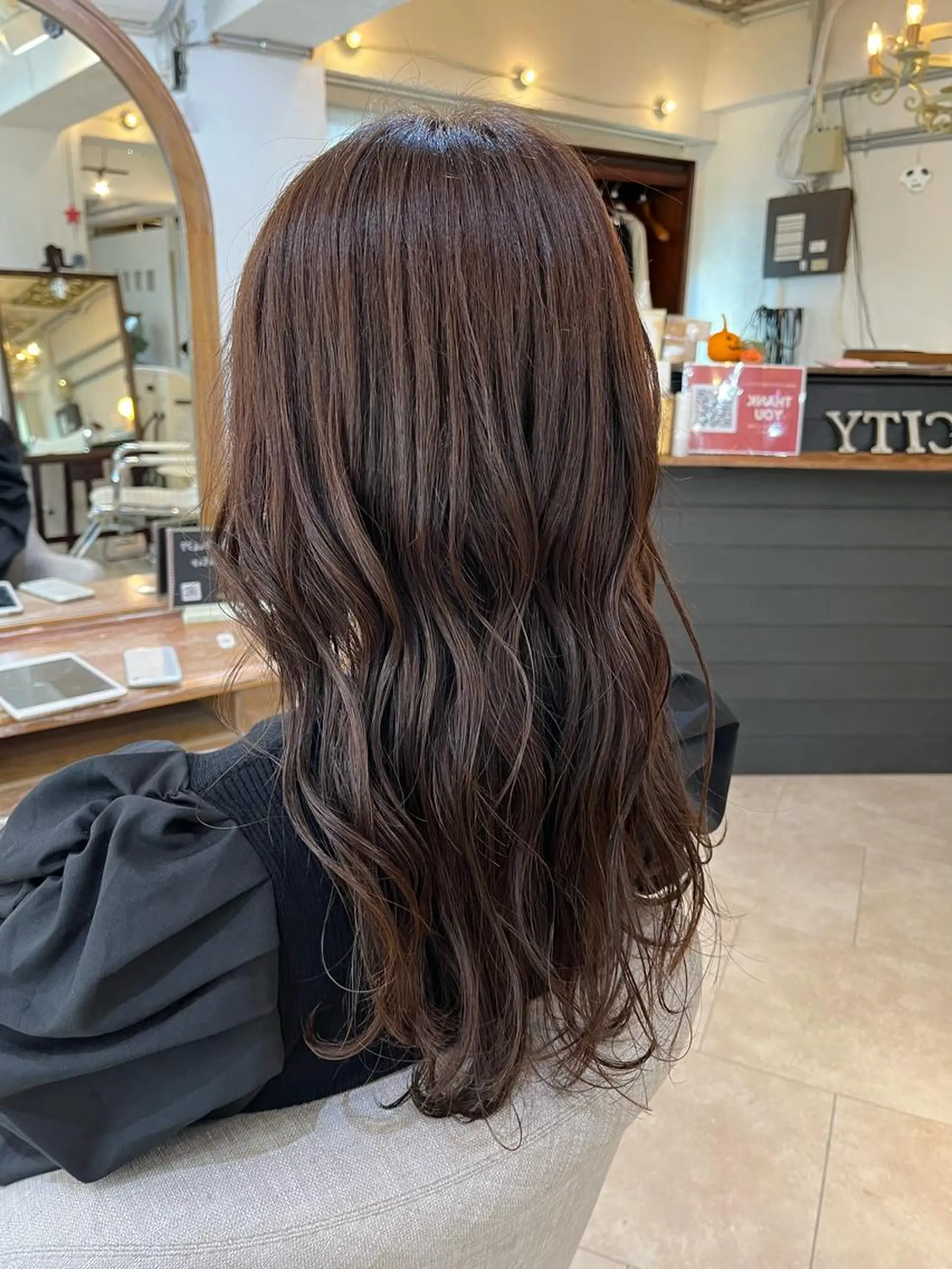 ロング カラー ブリーチ ブラウンカラー ナチュラルブラウン ブリーチなしカラー 💛ハイトーン💛 りむのヘアスタイル