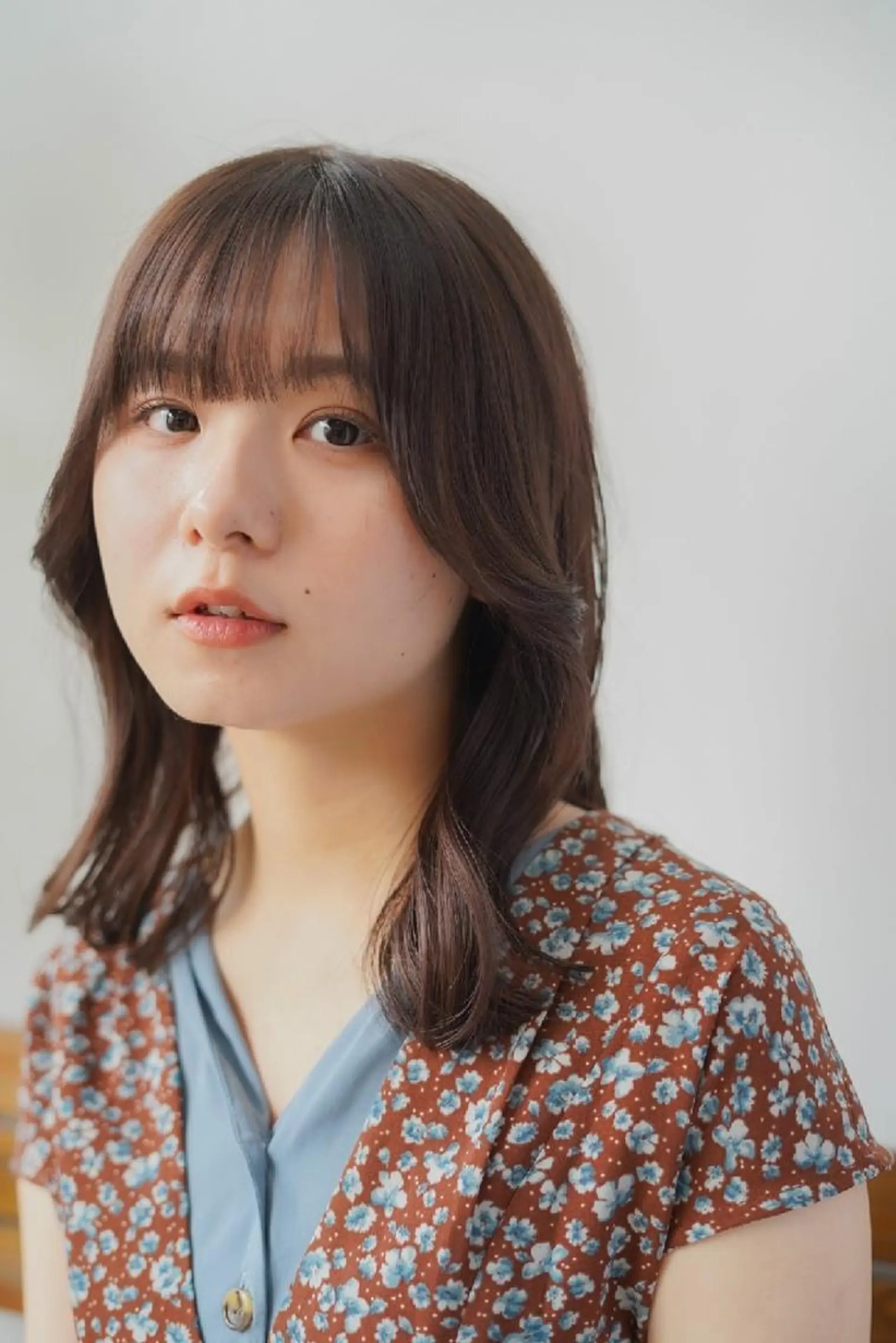 ミディアム カット ヘアカラー トリートメント 中野渡 真利那のヘアスタイル