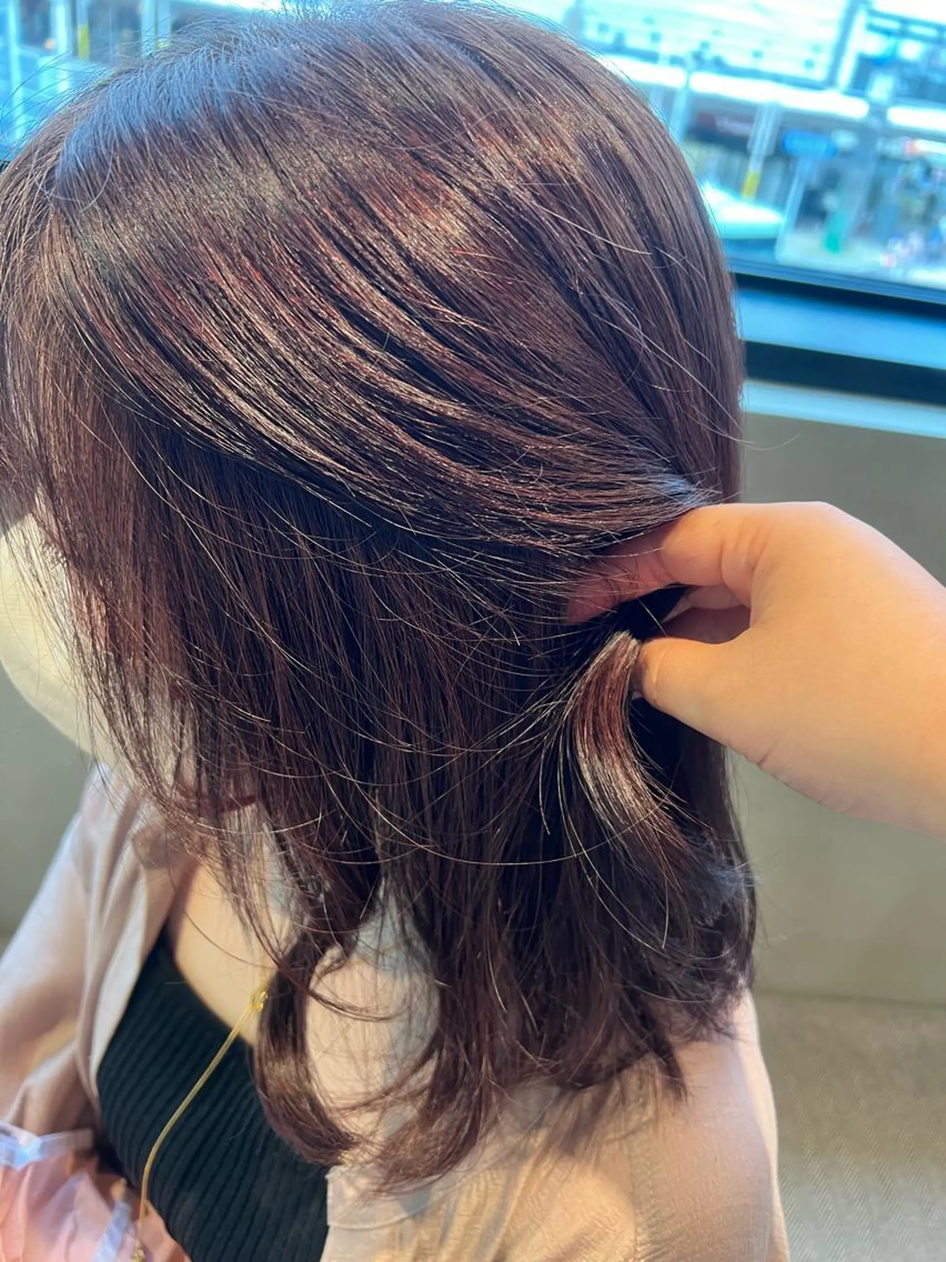 ミディアム カラー カット ヘアカラー トリートメント 🌐👽フクイ キララ🌎💎のヘアスタイル