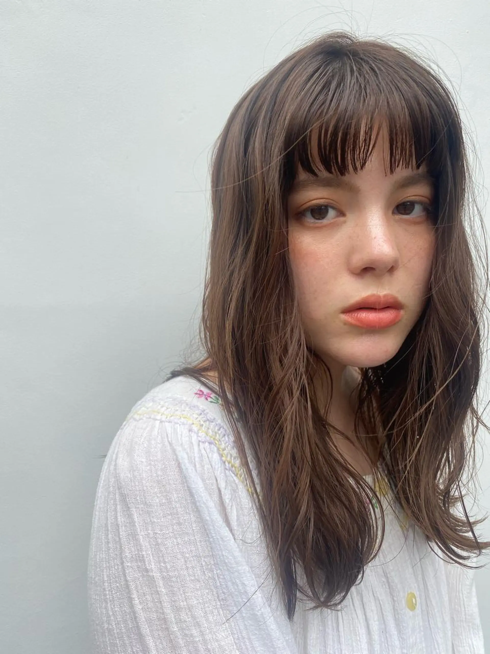 ミディアム ミディアムパーマ カット ヘアカラー トリートメント ✨透明感カラー✨ 🦖佐々木未来🦕のヘアスタイル