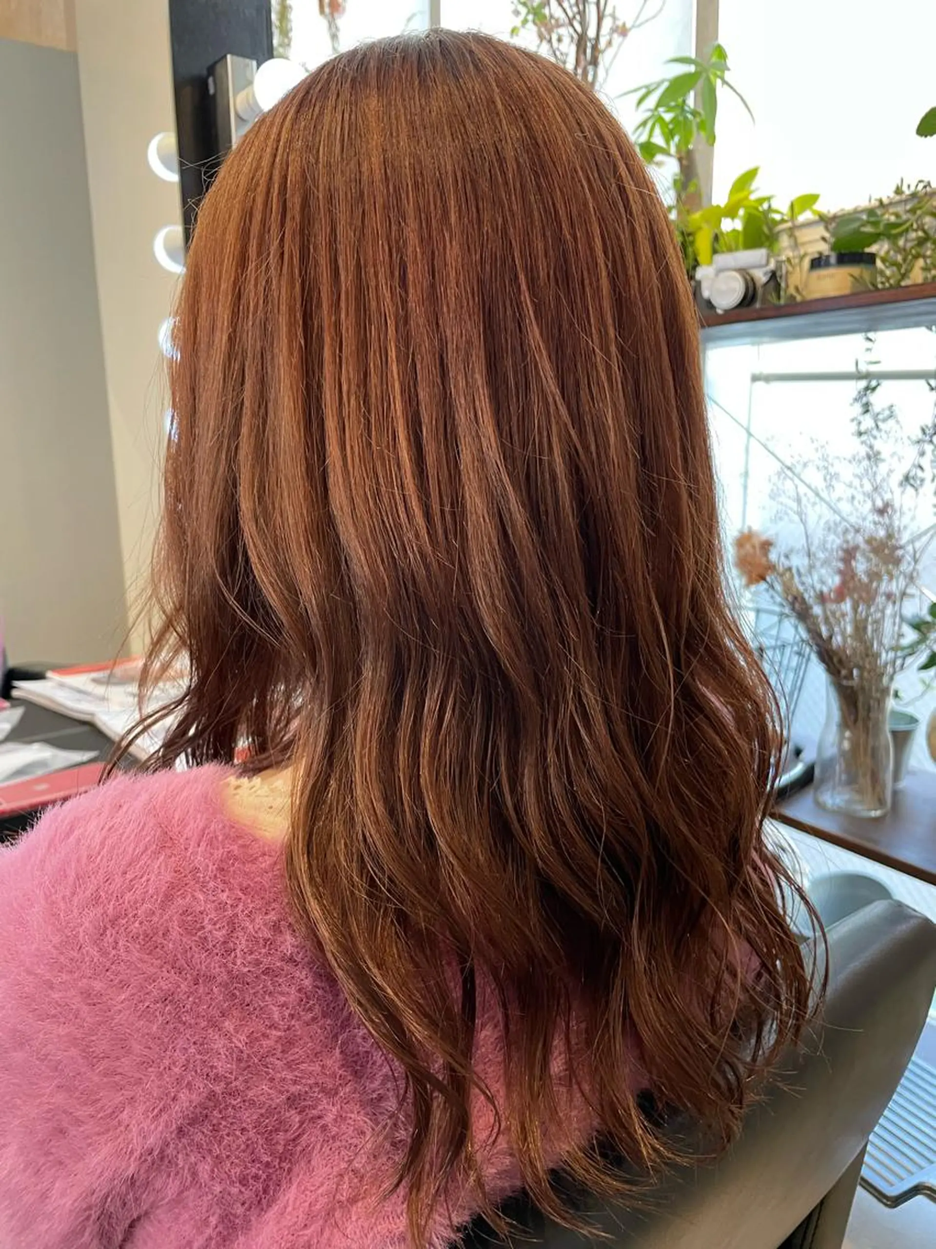 ロング カラー ブリーチ ピンクカラー ヘアカラー トリートメント ブリーチなし透明感 タケザワミキのヘアスタイル