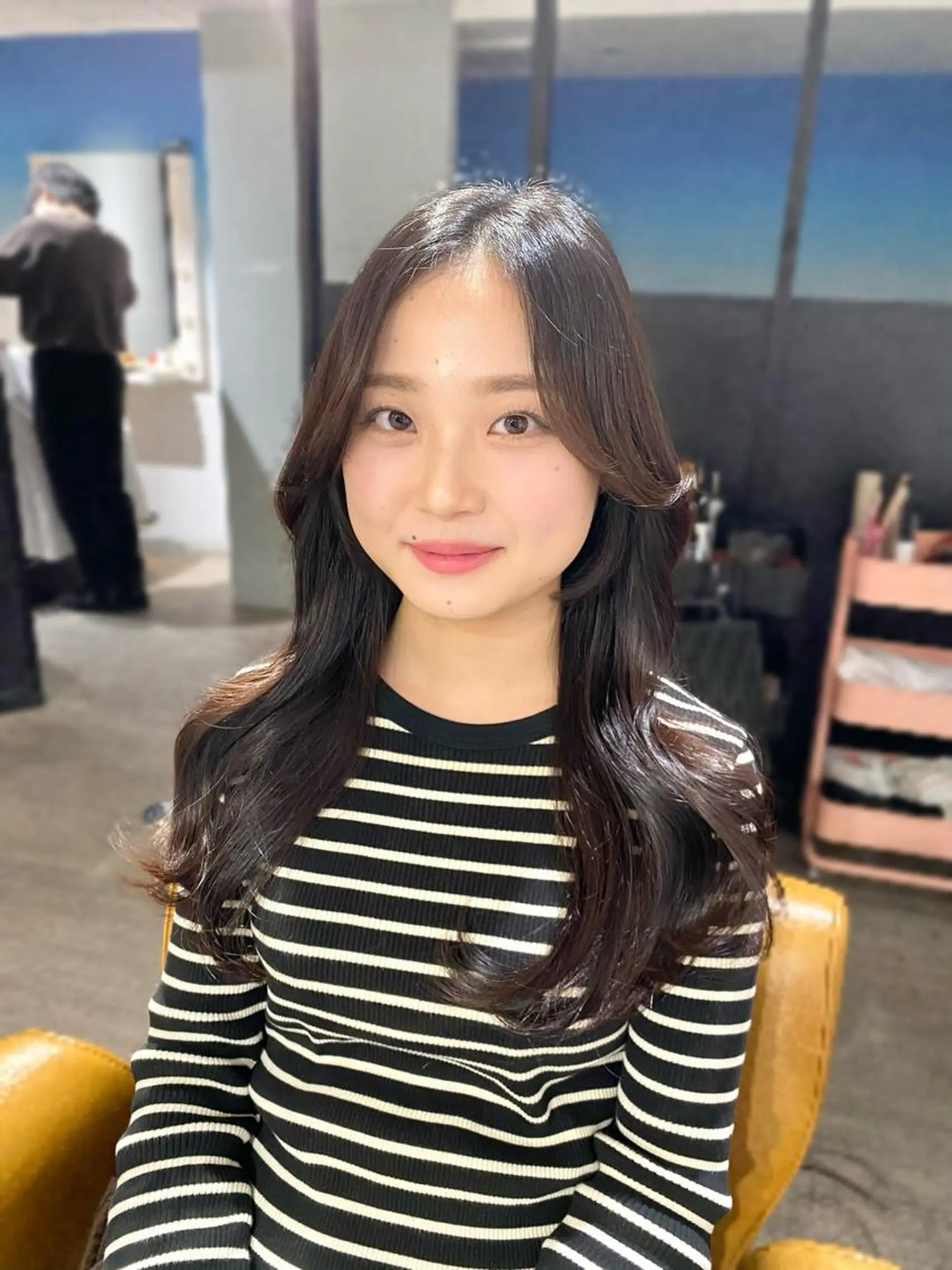 ロング カラー くびれヘア 髪質改善 ヨシンモリ 韓国風ヘア レイヤーカット カット ヘアカラー トリートメント 韓国風レイヤーカット 💎髪質改善"yuiのヘアスタイル