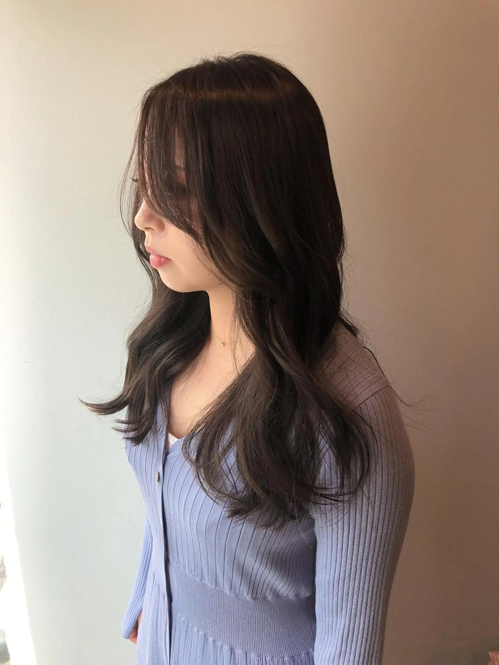 ロング カラー 韓国風ヘア カット ヘアカラー トリートメント mizuki 韓国 ヘア/髪質改善のヘアスタイル