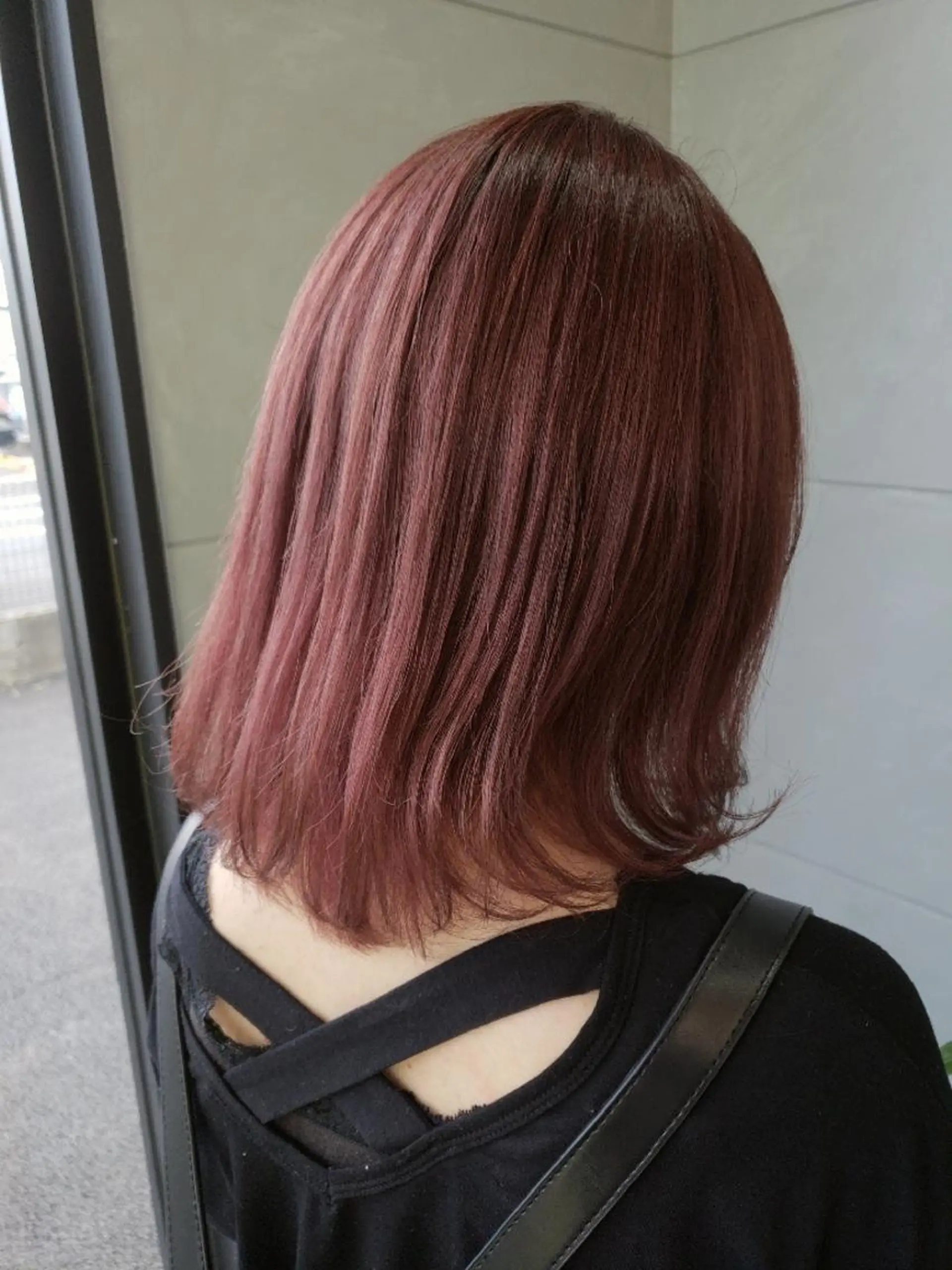 ミディアム ピンクブラウン ma cherie 三浦直美のヘアスタイル
