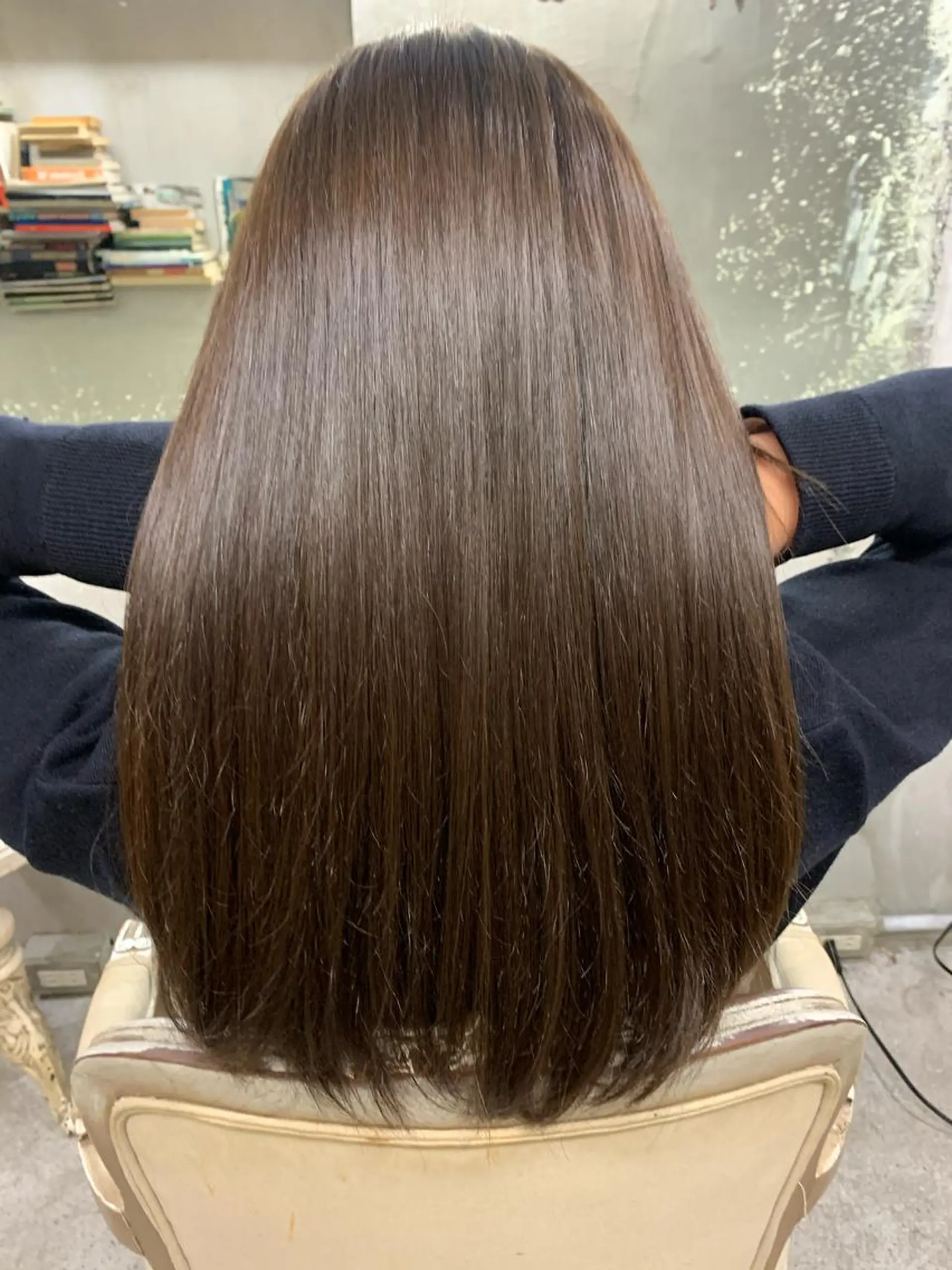 ロング カラー ベージュカラー 透明感カラー オリーブベージュ 似合わせカラー🫶 小川千波のヘアスタイル