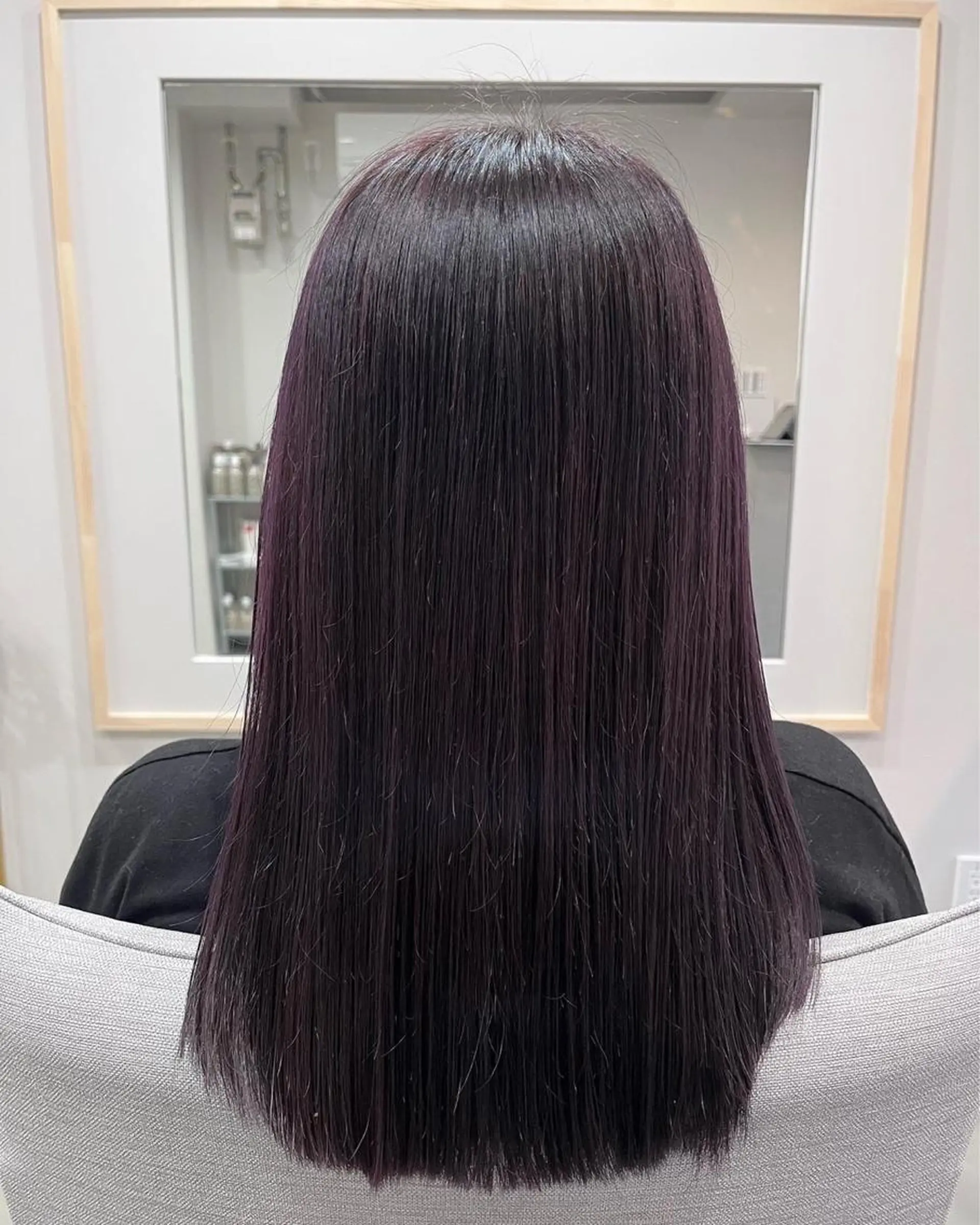 セミロング カラー パープルカラー カット ヘアカラー トリートメント 【coco.】hair所属・カジカワサキ/韓国風 /札幌クロスパーマのヘアスタイル