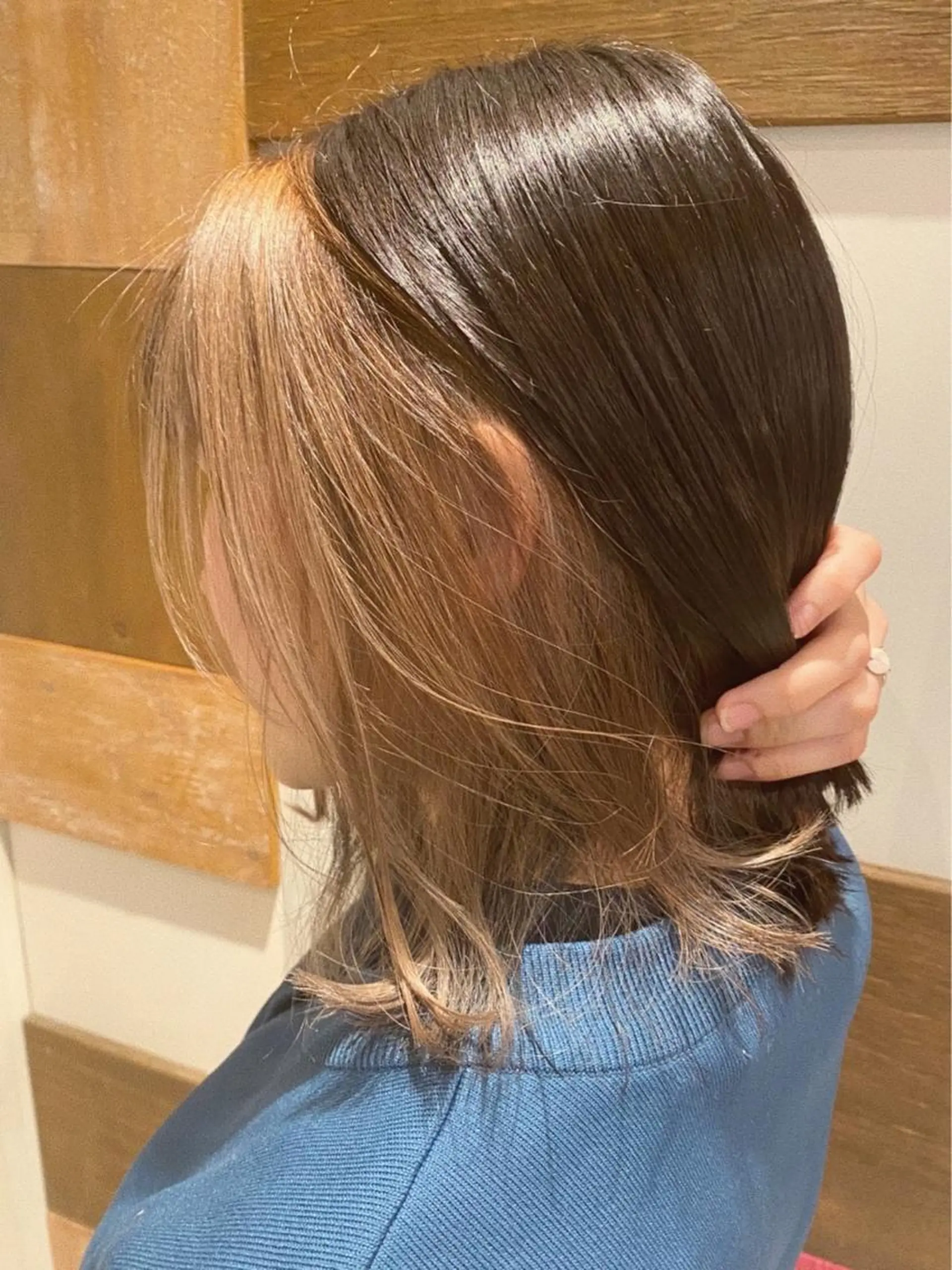 ミディアム カラー トキタ アオイのヘアスタイル