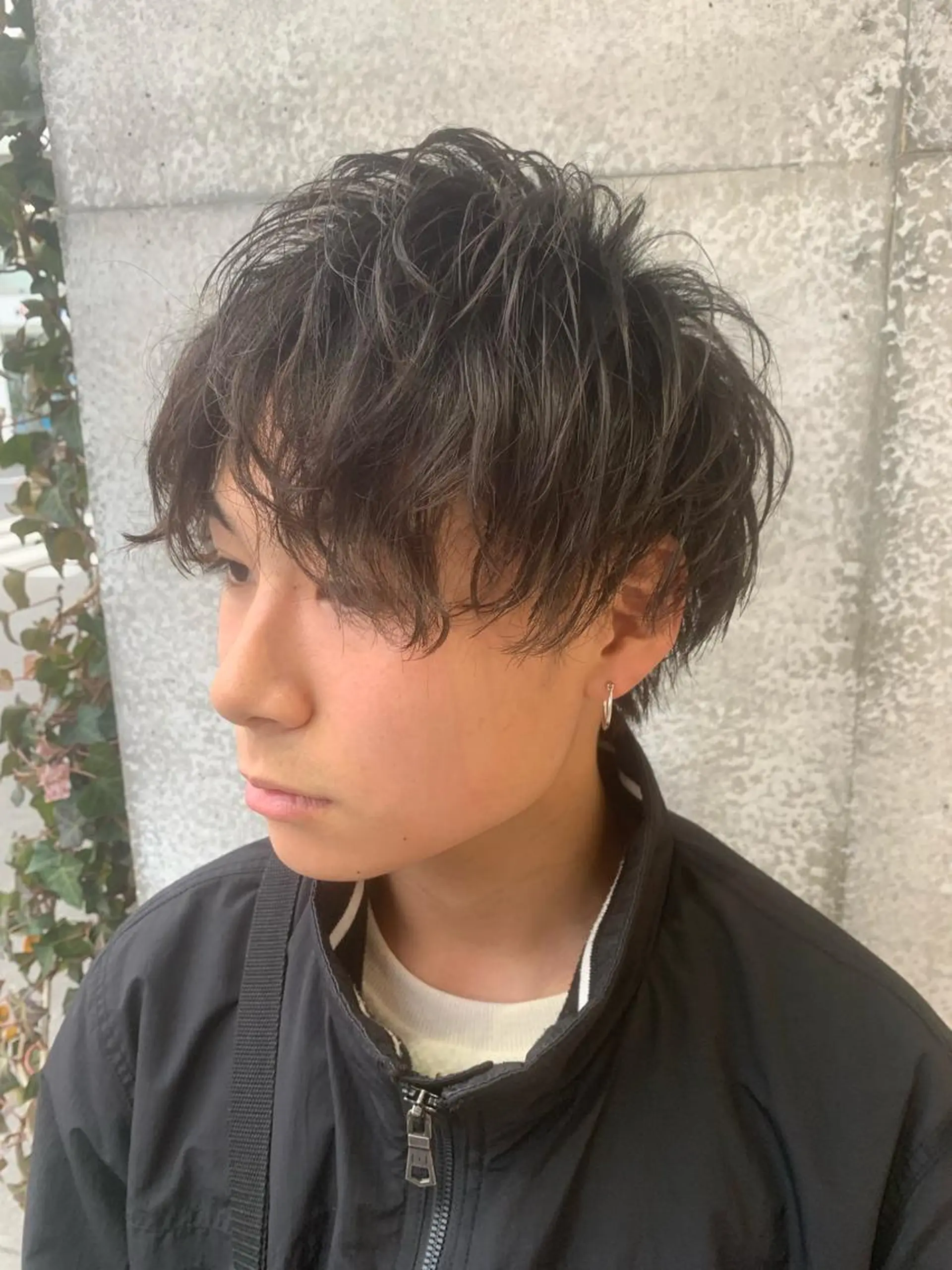 ショート パーマ メンズ メンズパーマフェード シモジタカヒロのヘアスタイル