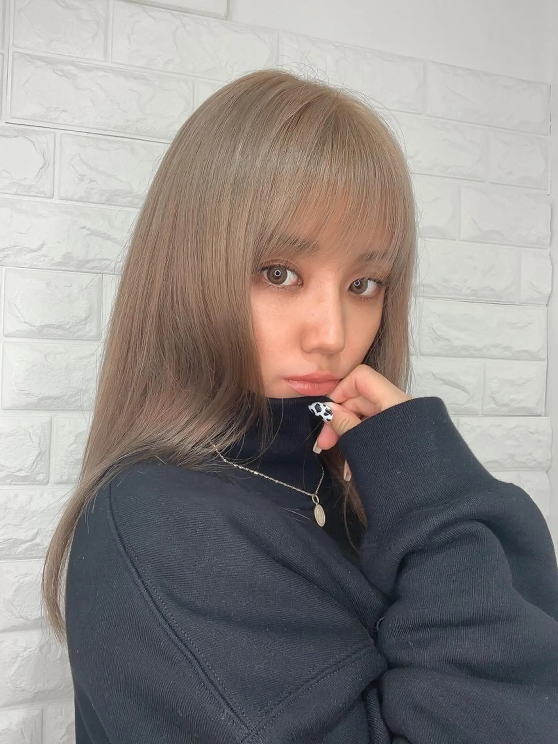 セミロング カラー 美髪矯正 髪質改善 羽田セイゴーのヘアスタイル