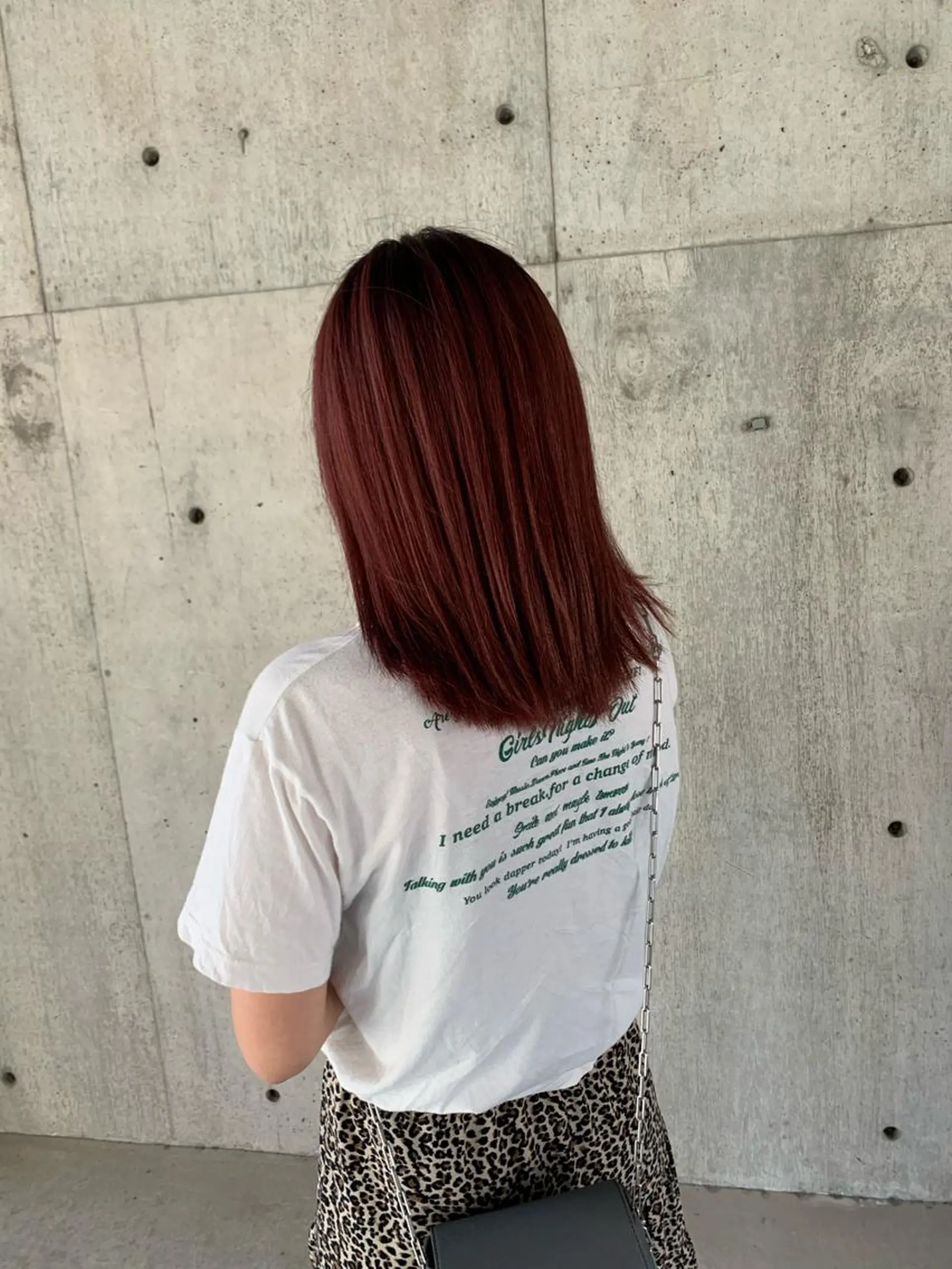 ミディアム カラー カシス ピンクカラー storiiz所属・本田大輝top designerのヘアスタイル