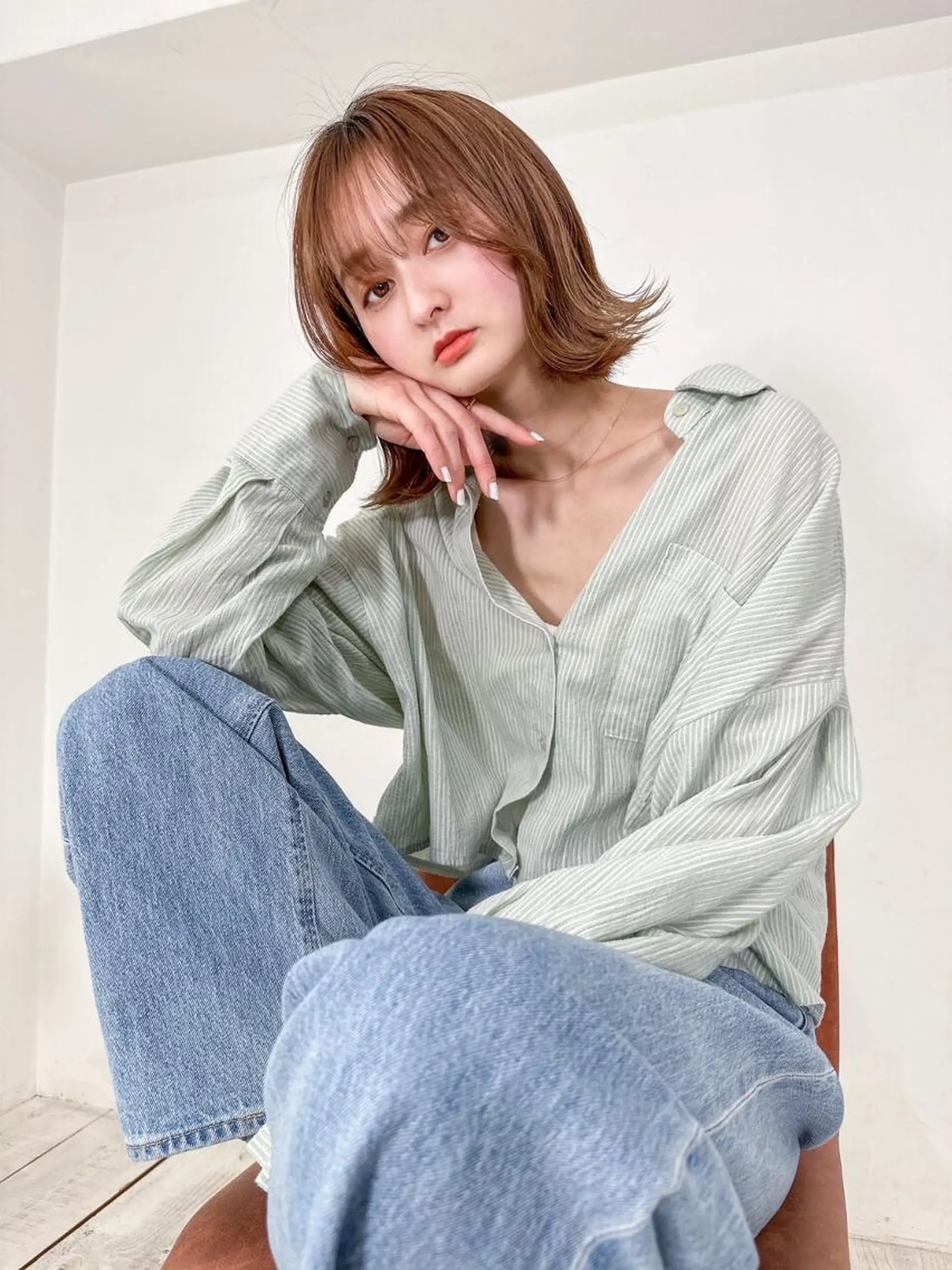 ミディアム カラー カット ヘアカラー ANGELICA JR奈良店のヘアスタイル