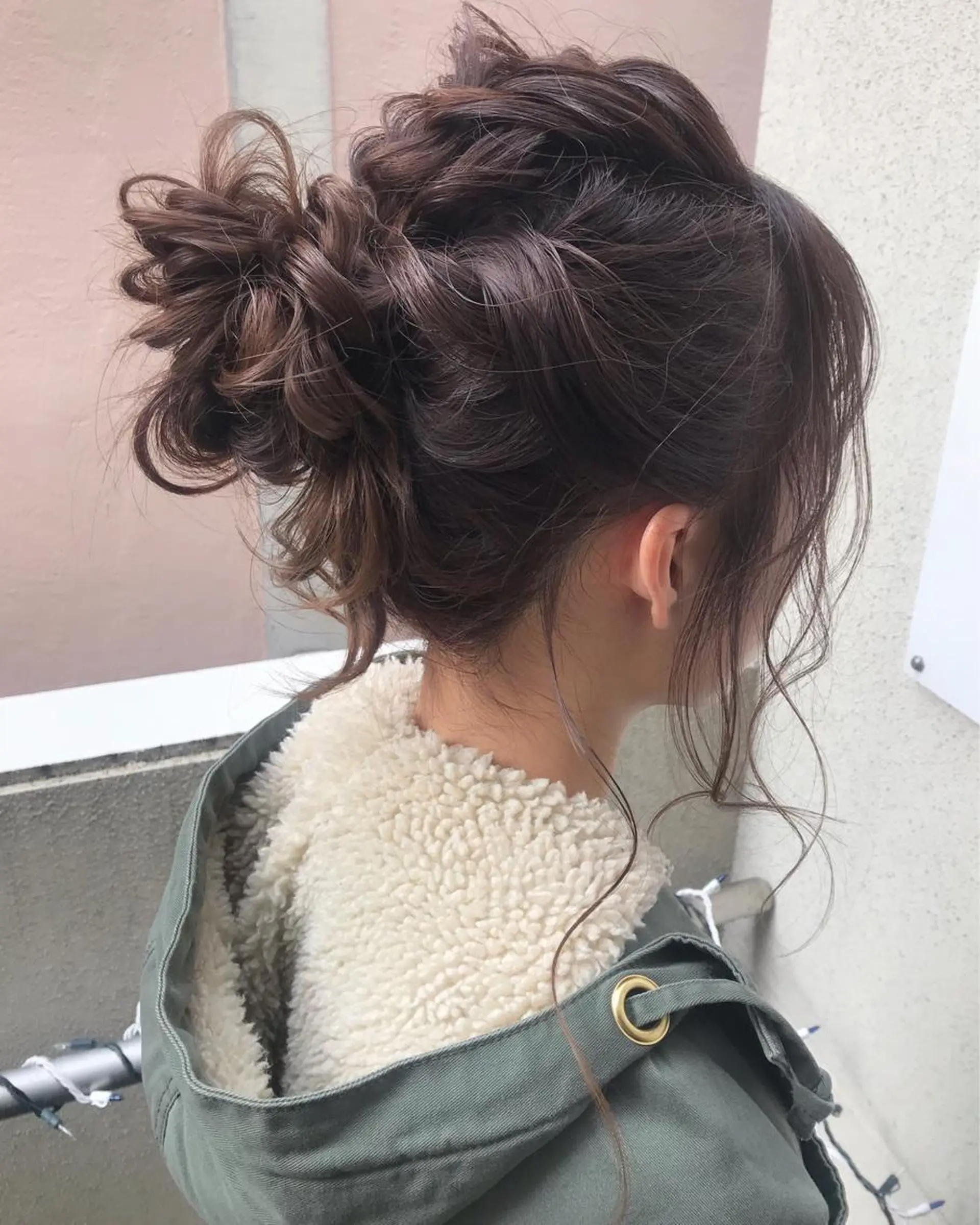 セミロング ヘアアレンジ 小野 かなこのヘアスタイル