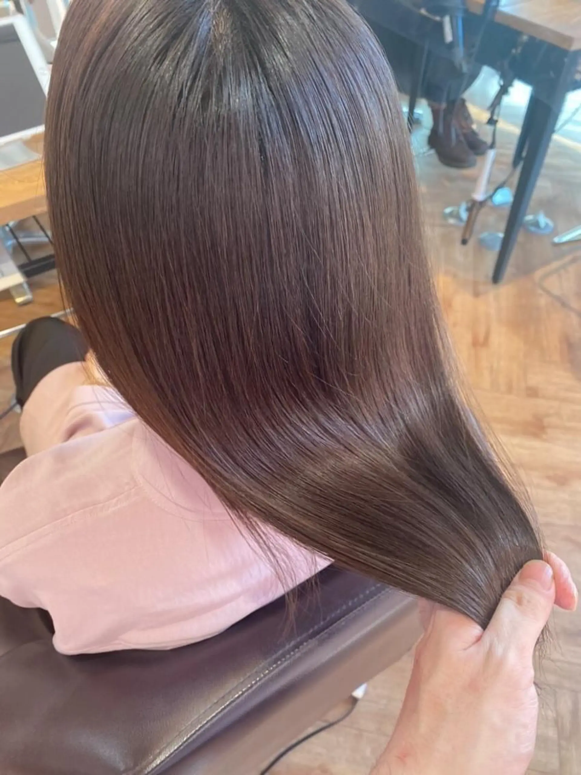 ロング カラー ヘアカラー トリートメント 韓国🇰🇷レイヤー おくれ毛/顔まわりのヘアスタイル