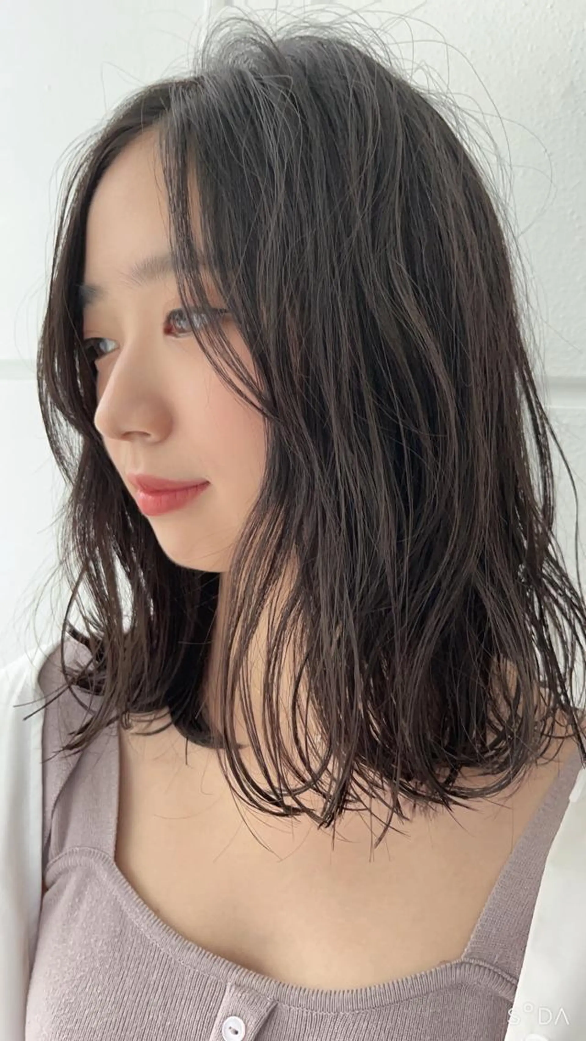 ミディアム カラー ヘアアレンジ 透明感カラー 美容室sand 横浜のヘアスタイル