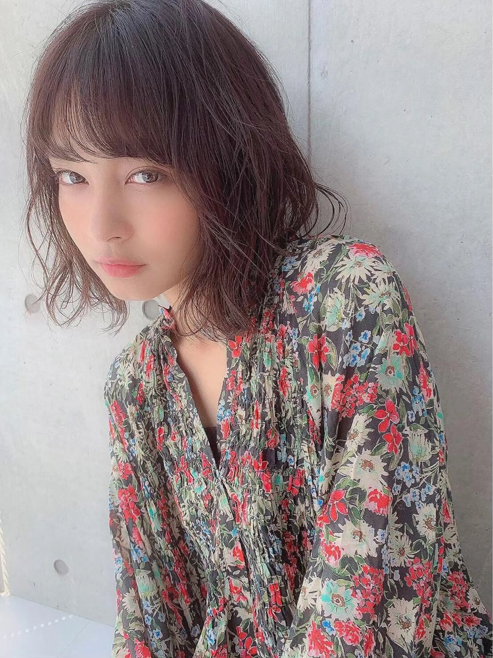 ミディアム カット ヘアカラー トリートメント 💗レイヤーショート ボブ艶髪/竜也💗のヘアスタイル