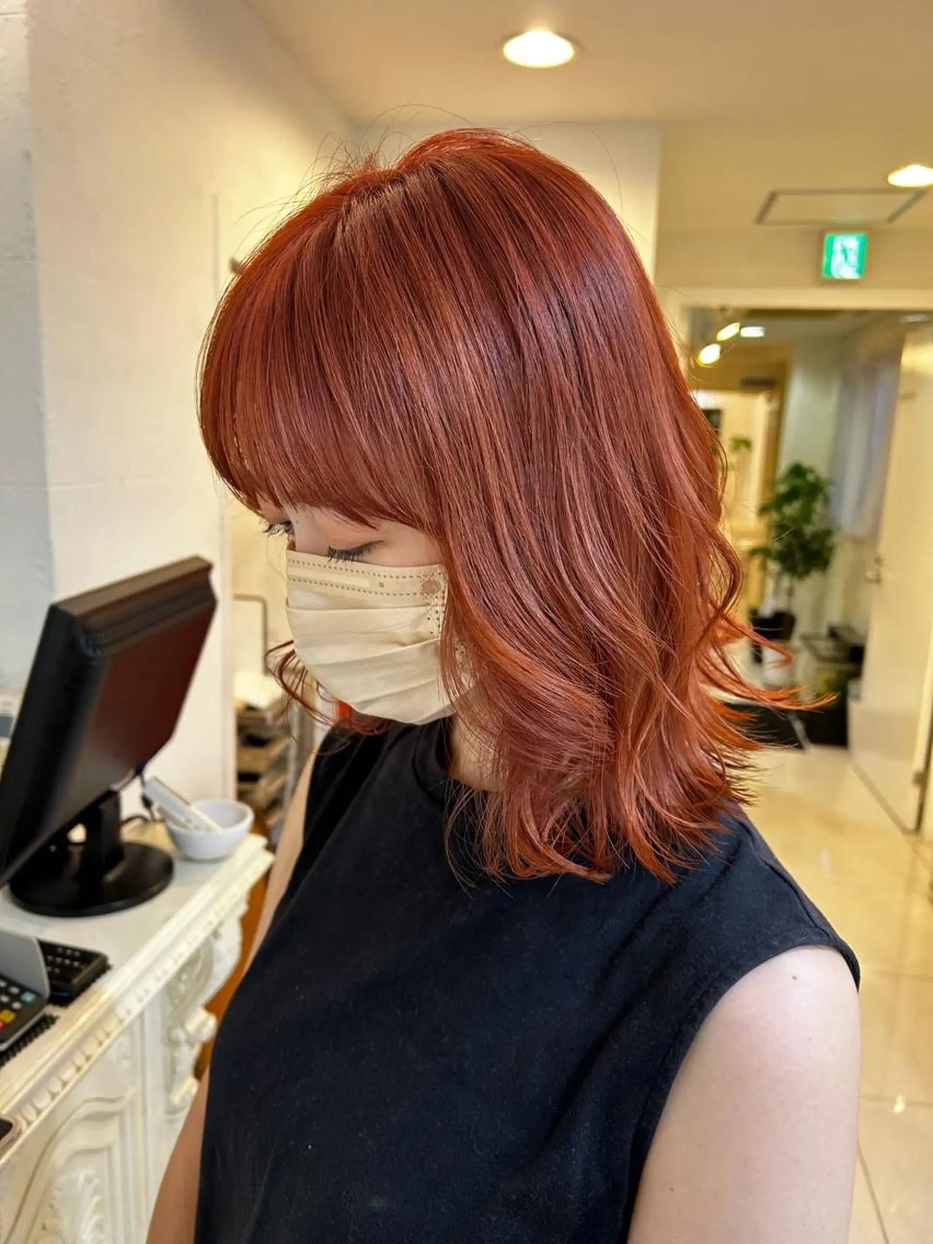 ミディアム カラー ヘアアレンジ マツエク・マツパ アイブロウ オレンジ カラーマツエク Noah's　Ark所属・透明感カラー🫧ヘア セット🫧松本菜月の眉毛・アイブロウイメージ