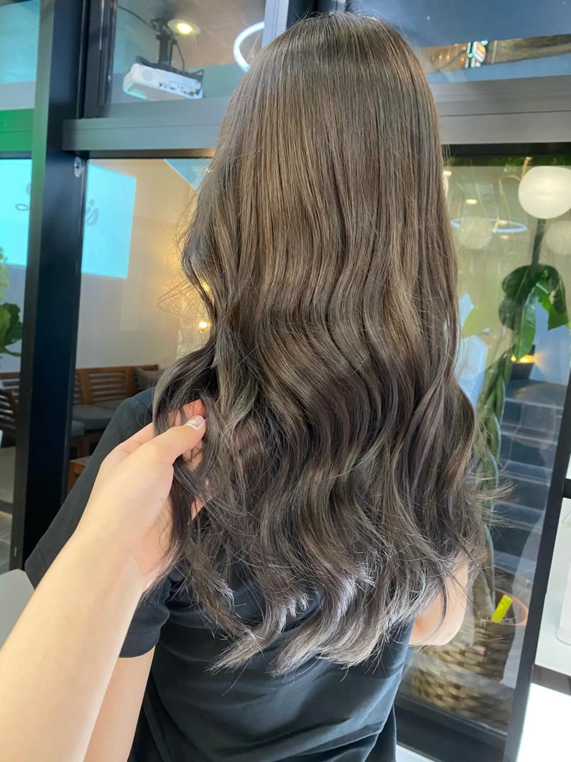 ロング カラー ベージュカラー ブリーチ 透明感カラー ダブルカラー ブリーチなしカラー 髪質改善/ TECHIのヘアスタイル