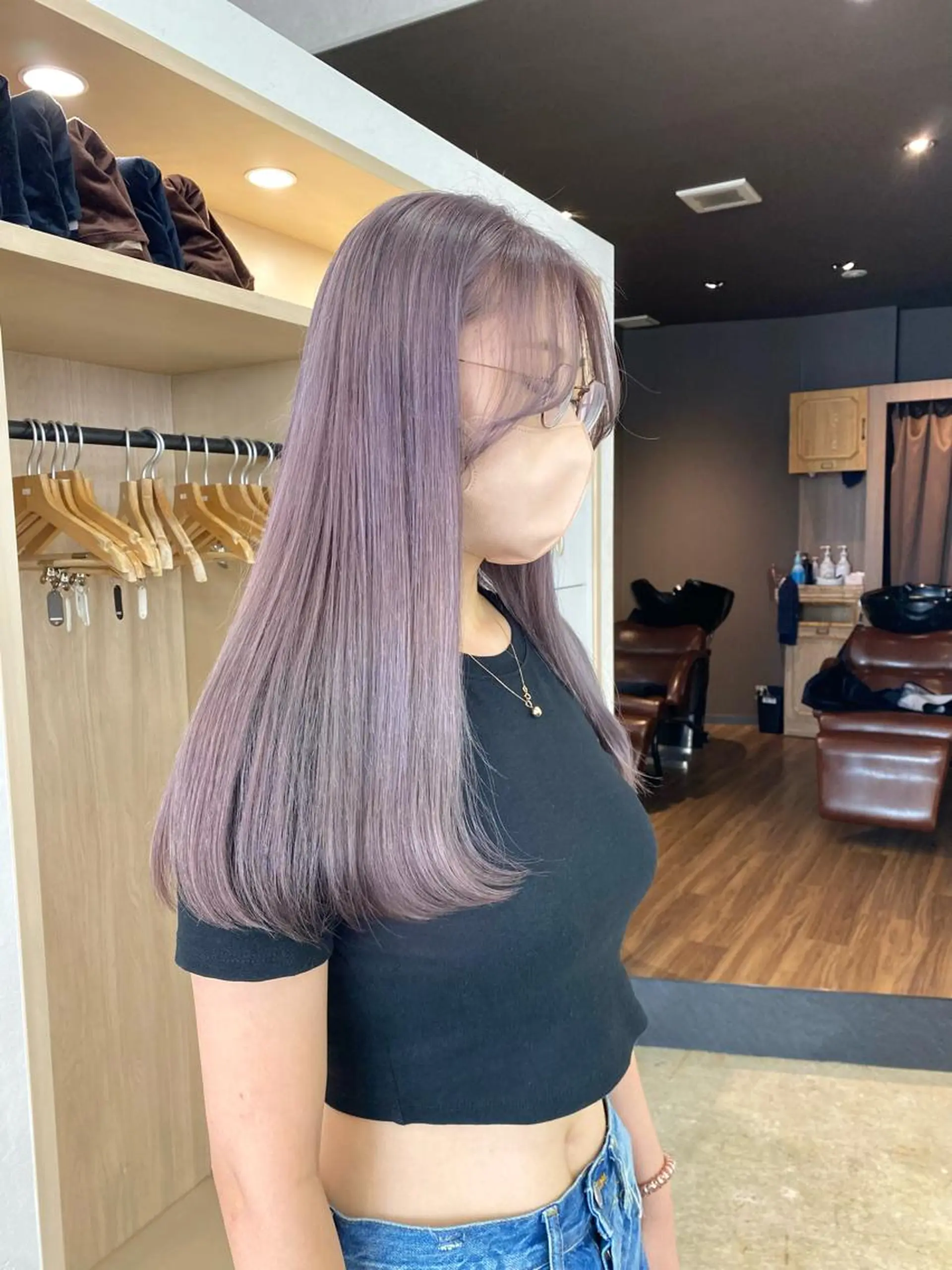 ロング カラー ヘアアレンジ ヘアカラー ♡韓国風ヘア 🐈♡MIHOのヘアスタイル