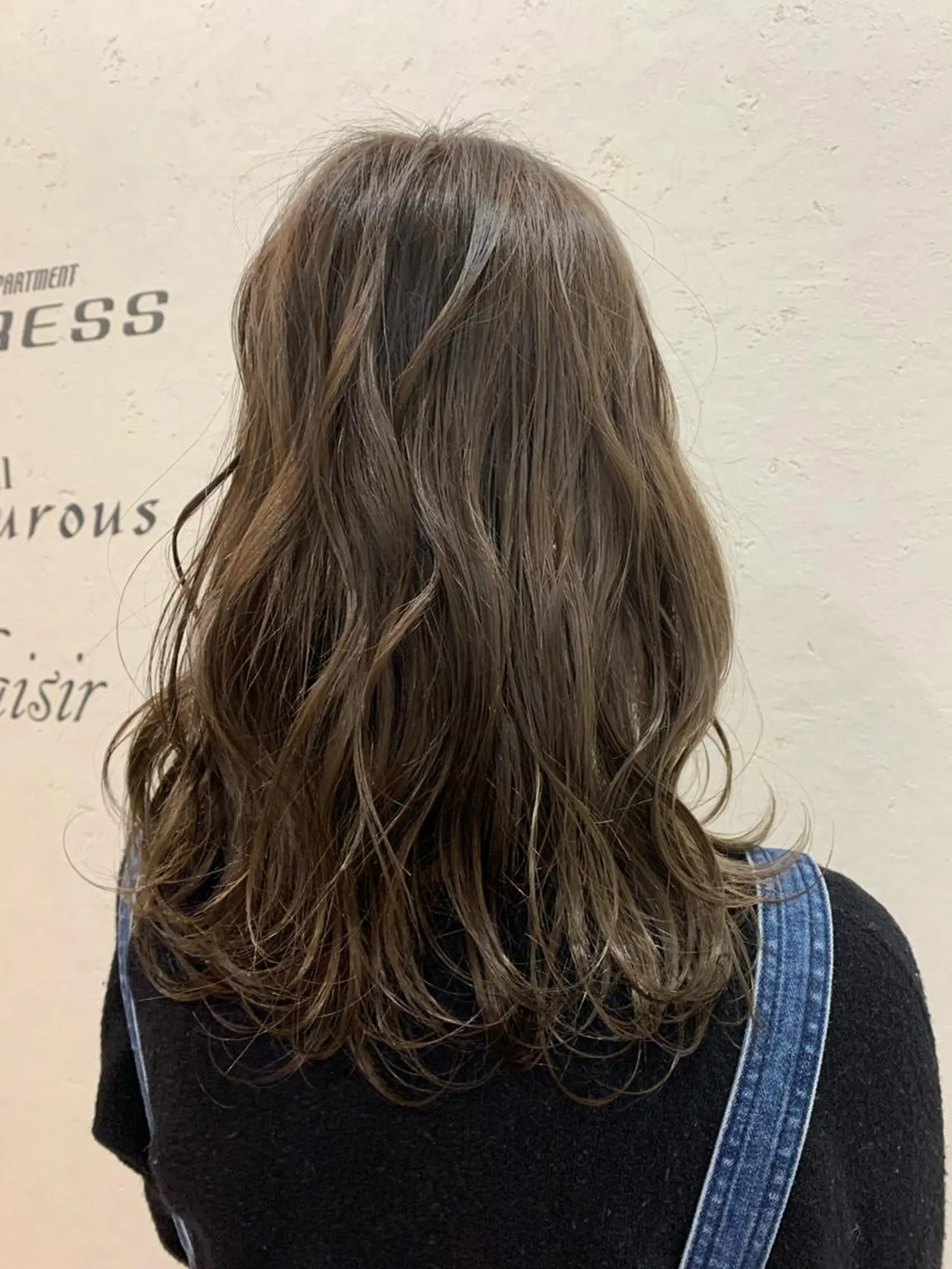 セミロング カラー ヘアカラー トリートメント オーガニック/白髪 ぼかし/斎藤相慶のヘアスタイル