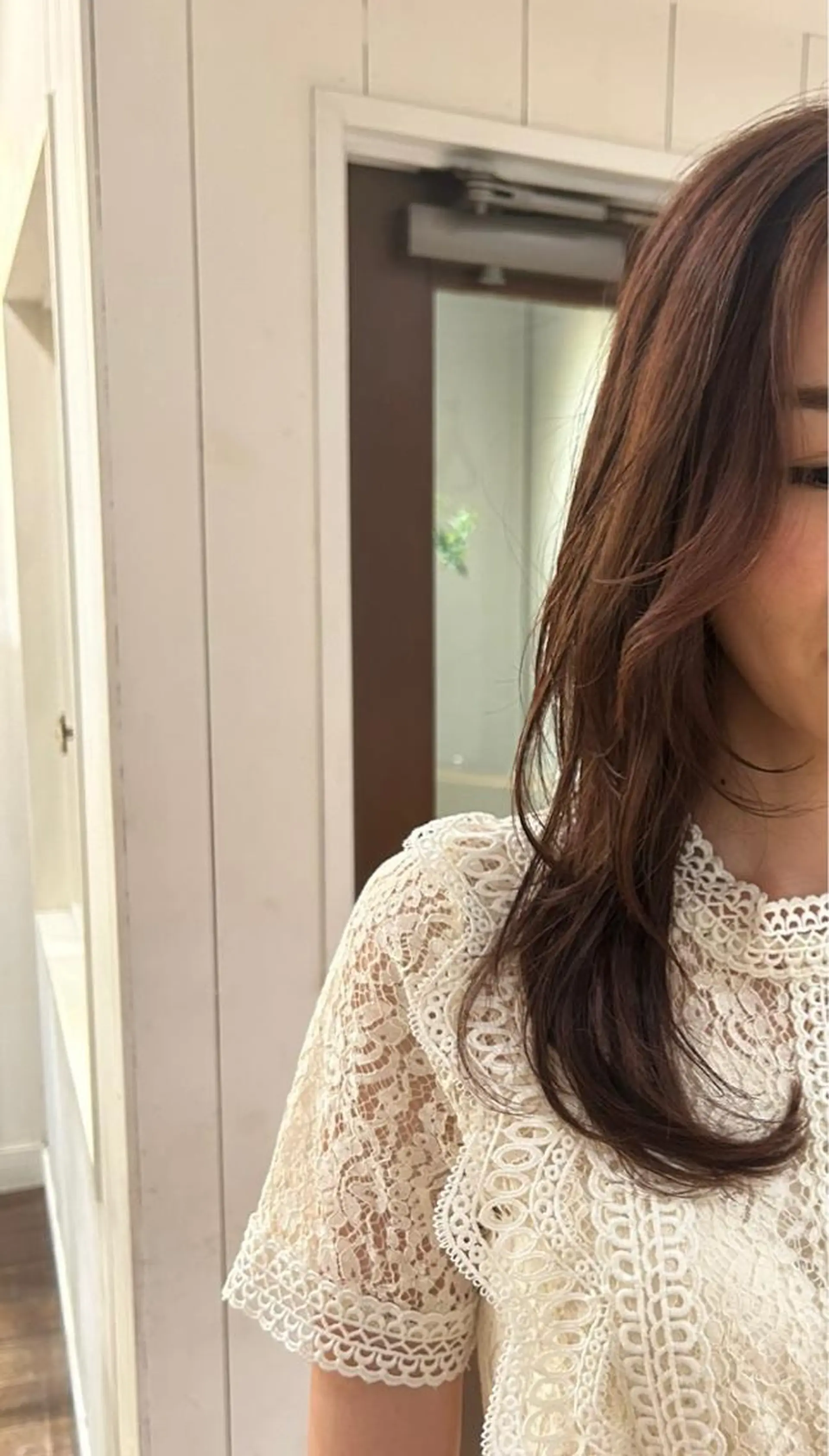 ミディアム レイヤーカット カット 募集🌿‬村岡夢咲のヘアスタイル
