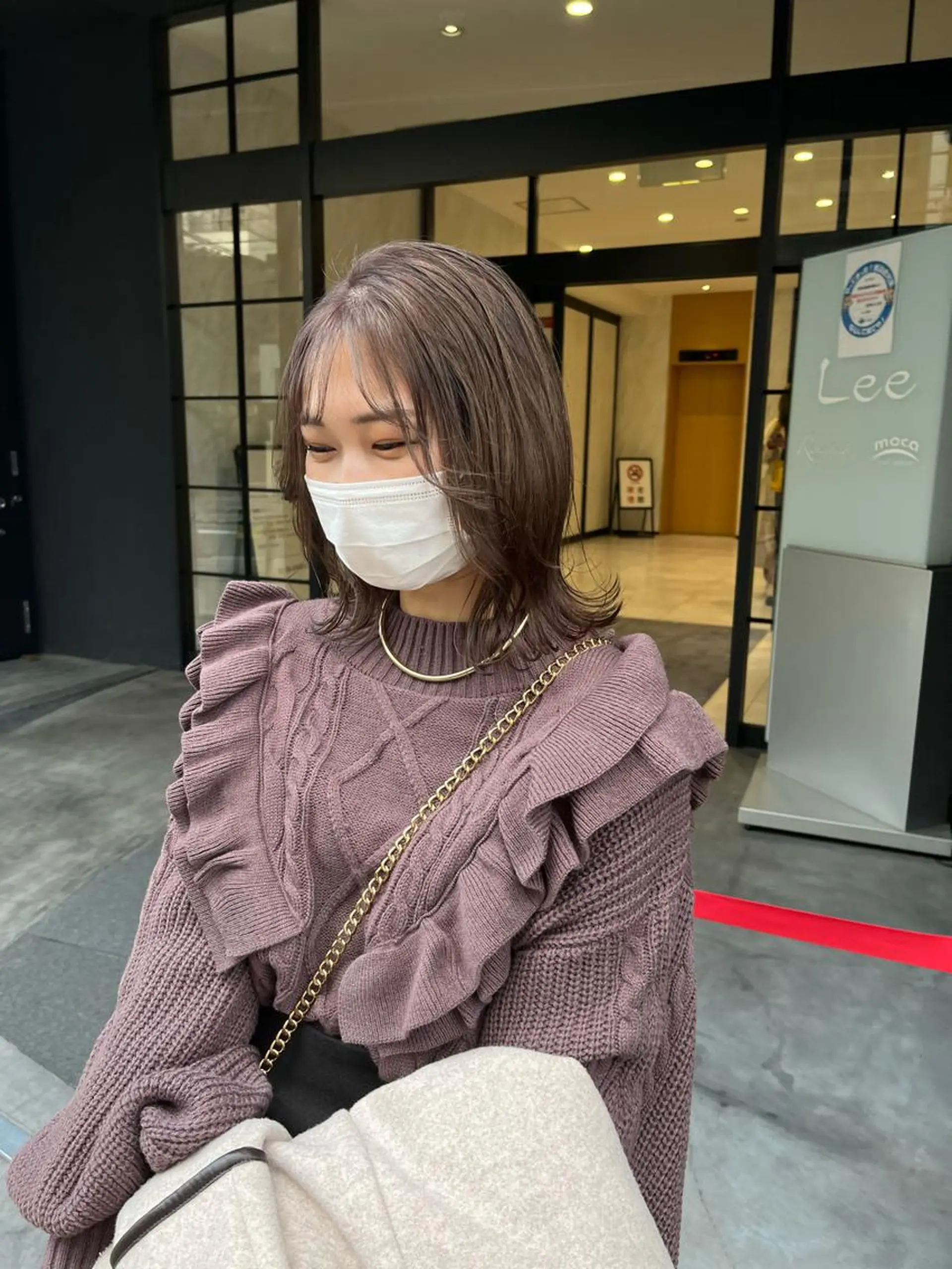 ミディアム カラー yohaku misakiのヘアスタイル