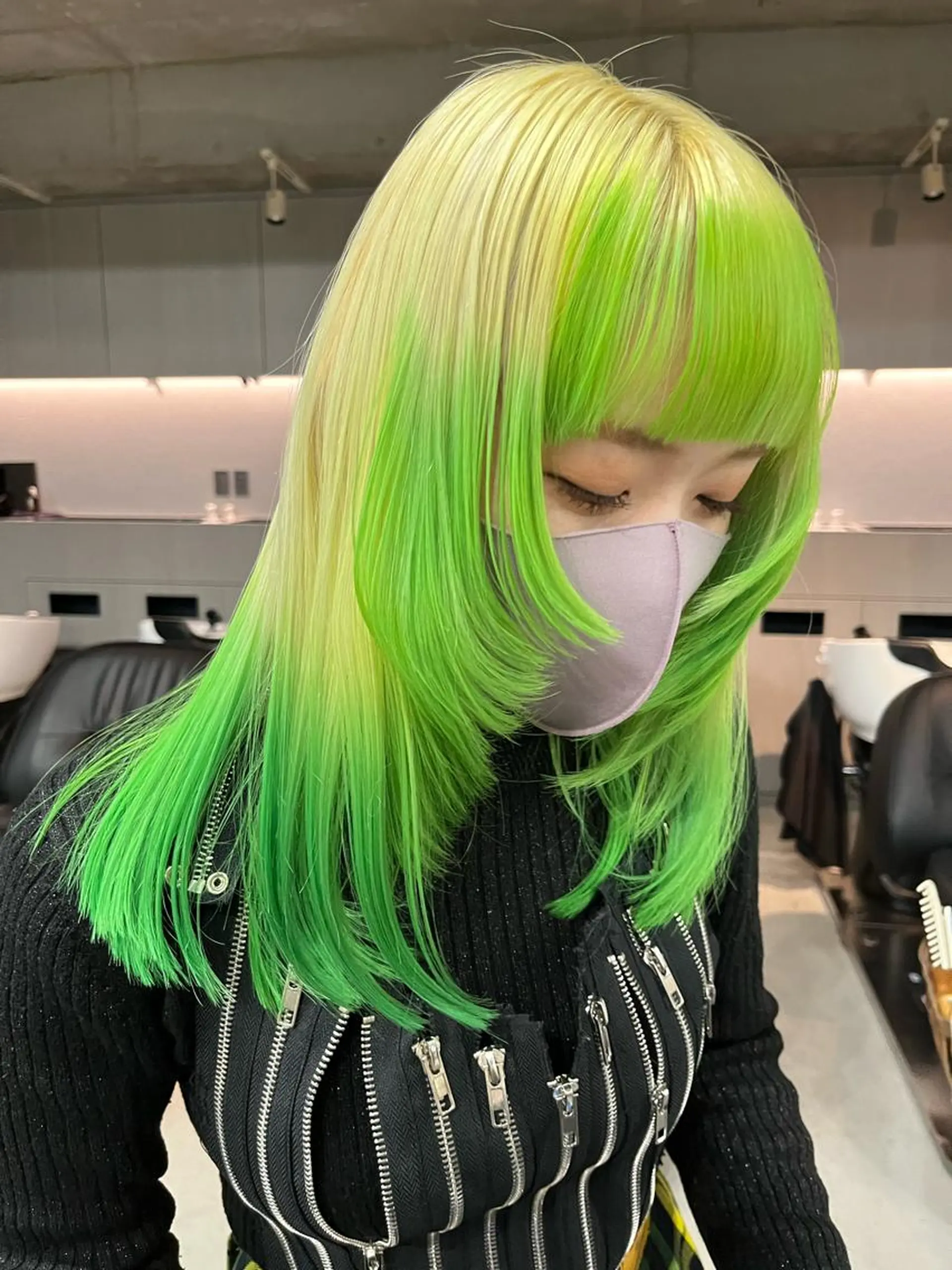ミディアム カラー ヘアカラー 吉田一輝 外国人パーマのヘアスタイル