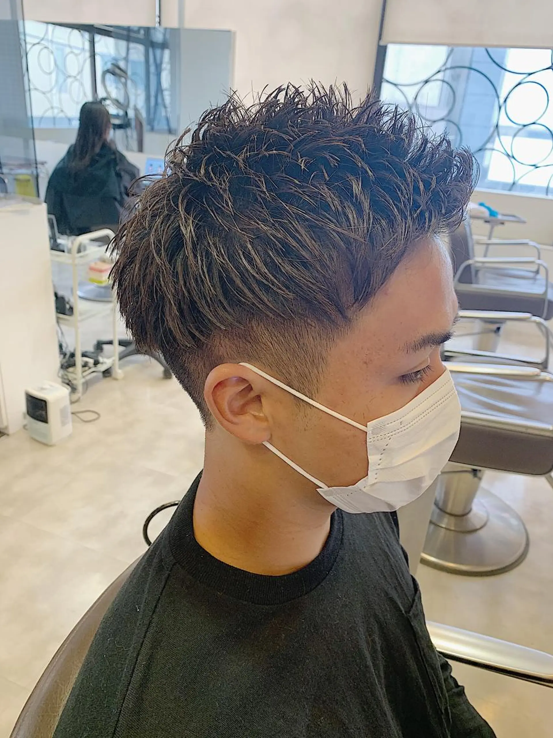 ショート カット ヘアセット メンズパーマ/難波/ 心斎橋　室園亮佑のヘアスタイル