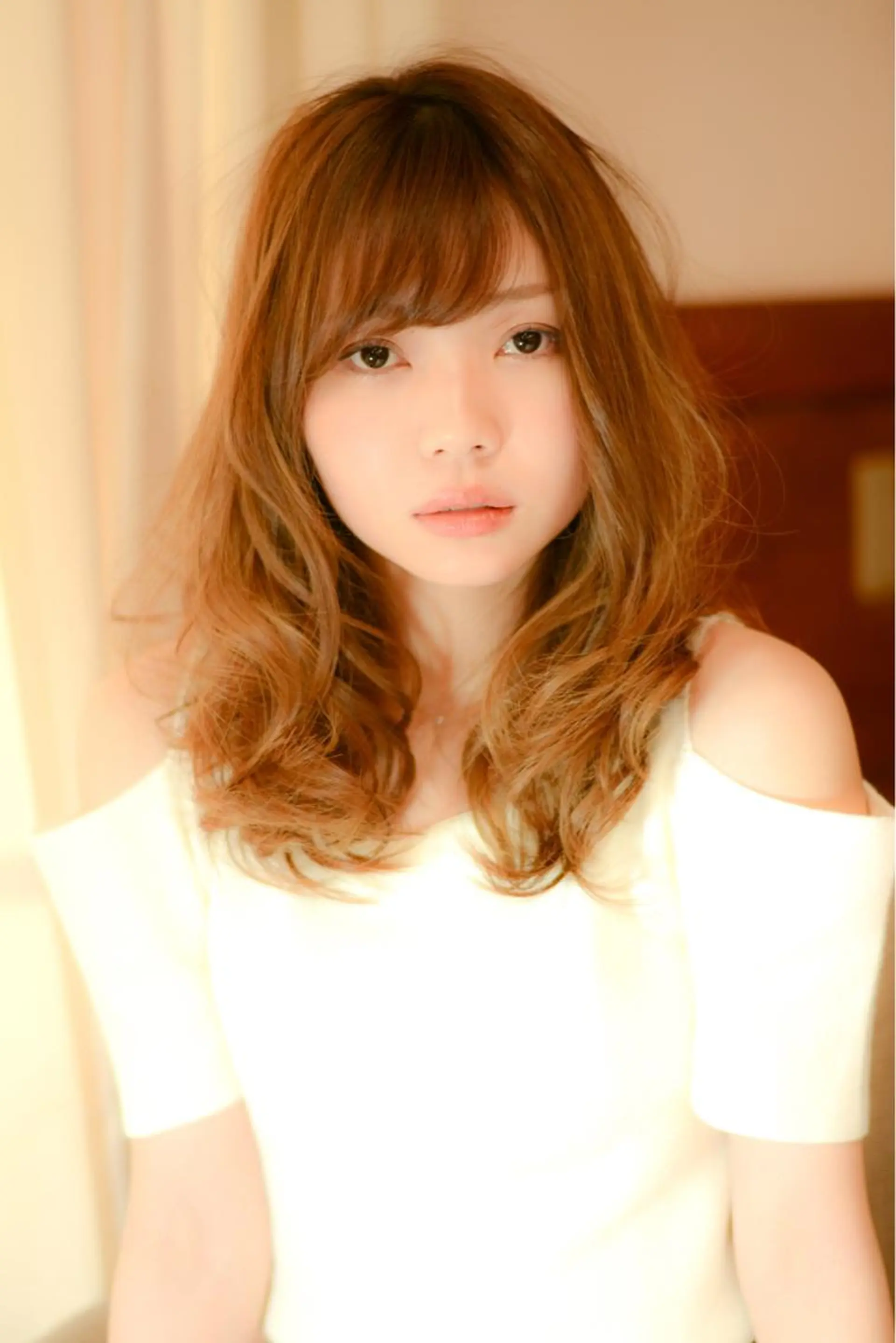 ロング パーマ カット ヘアカラー 服部 聡洋のヘアスタイル