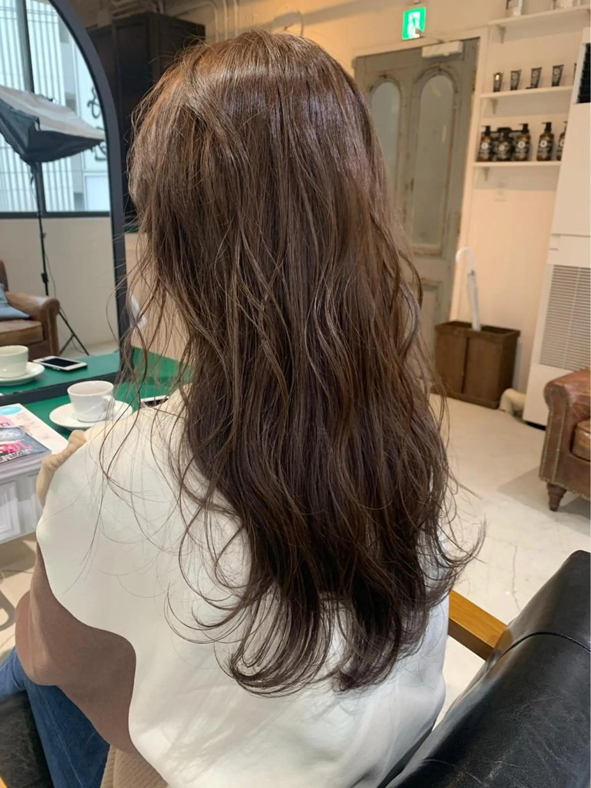 ロング カラー ブラウンカラー ヘーゼル カット ヘアカラー トリートメント Lien🌿Top Stylist沖田のヘアスタイル
