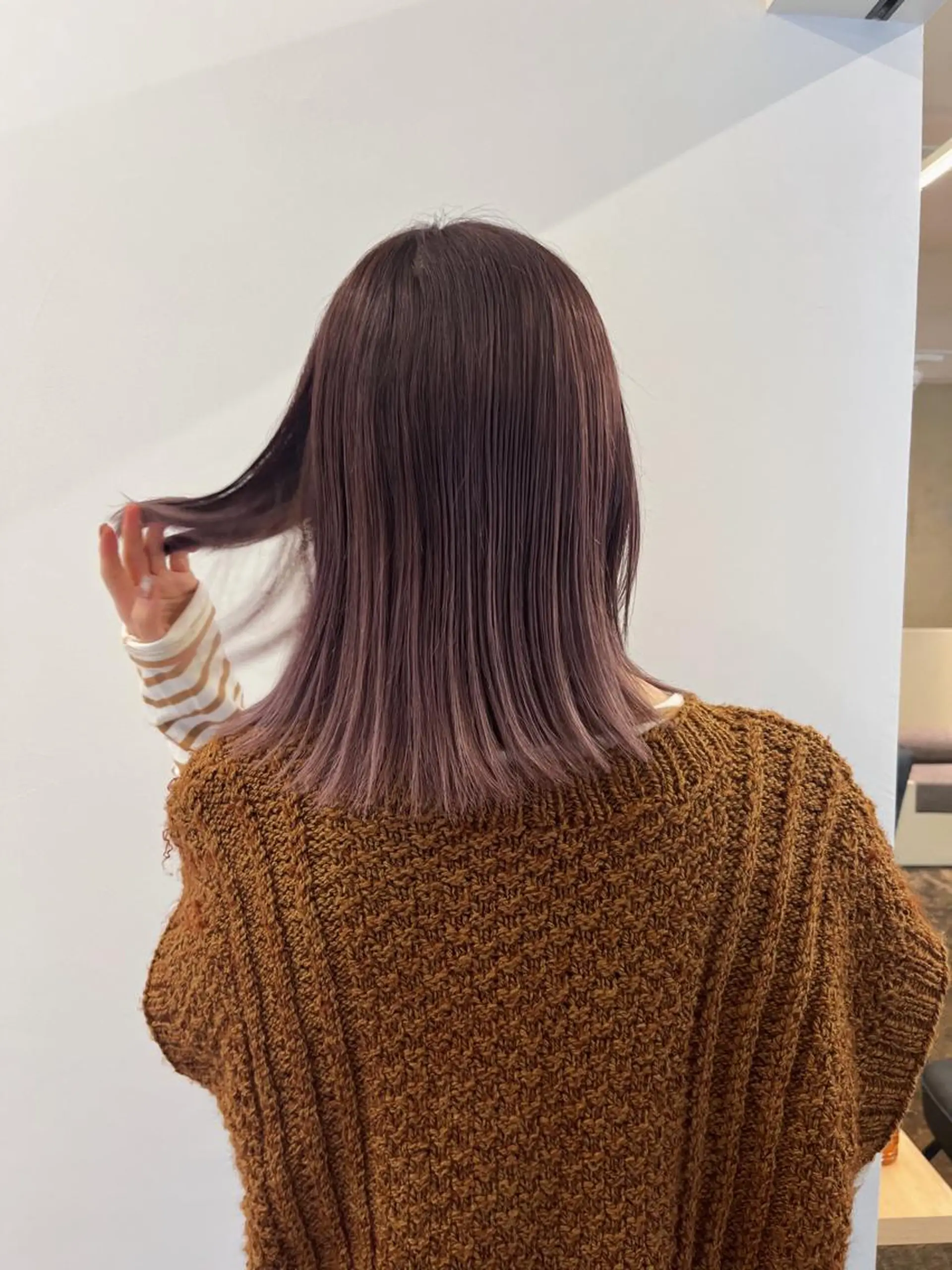 ミディアム カラー ラベンダーカラー カット ヘアカラー 西山 紗耶香🪽 透明感カラー/ボブのヘアスタイル